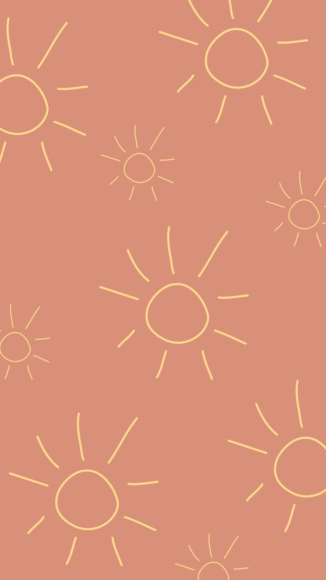 Contorno de Sol Boho Estético Garabato Fondos de pantalla