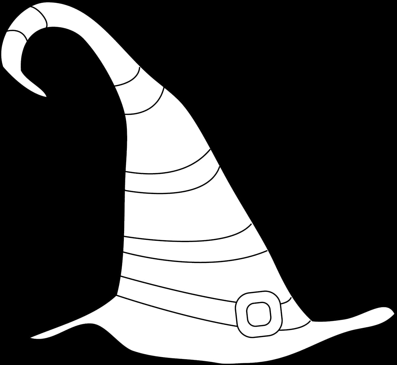 Contorno de Sombrero de Bruja a Rayas Fondos de pantalla