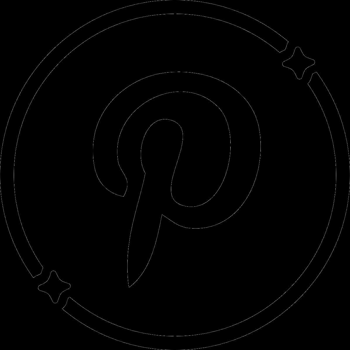 Contorno del logotipo de Pinterest Fondos de pantalla