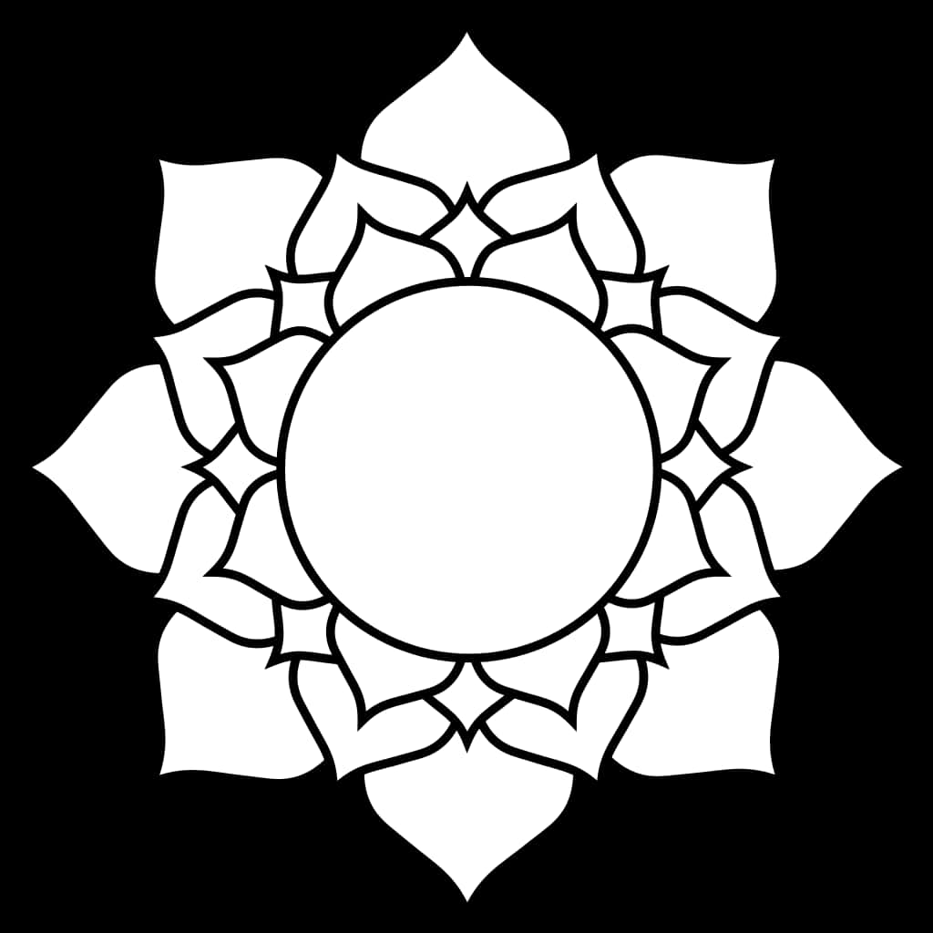 Contorno estilizado de flor de loto Fondos de pantalla
