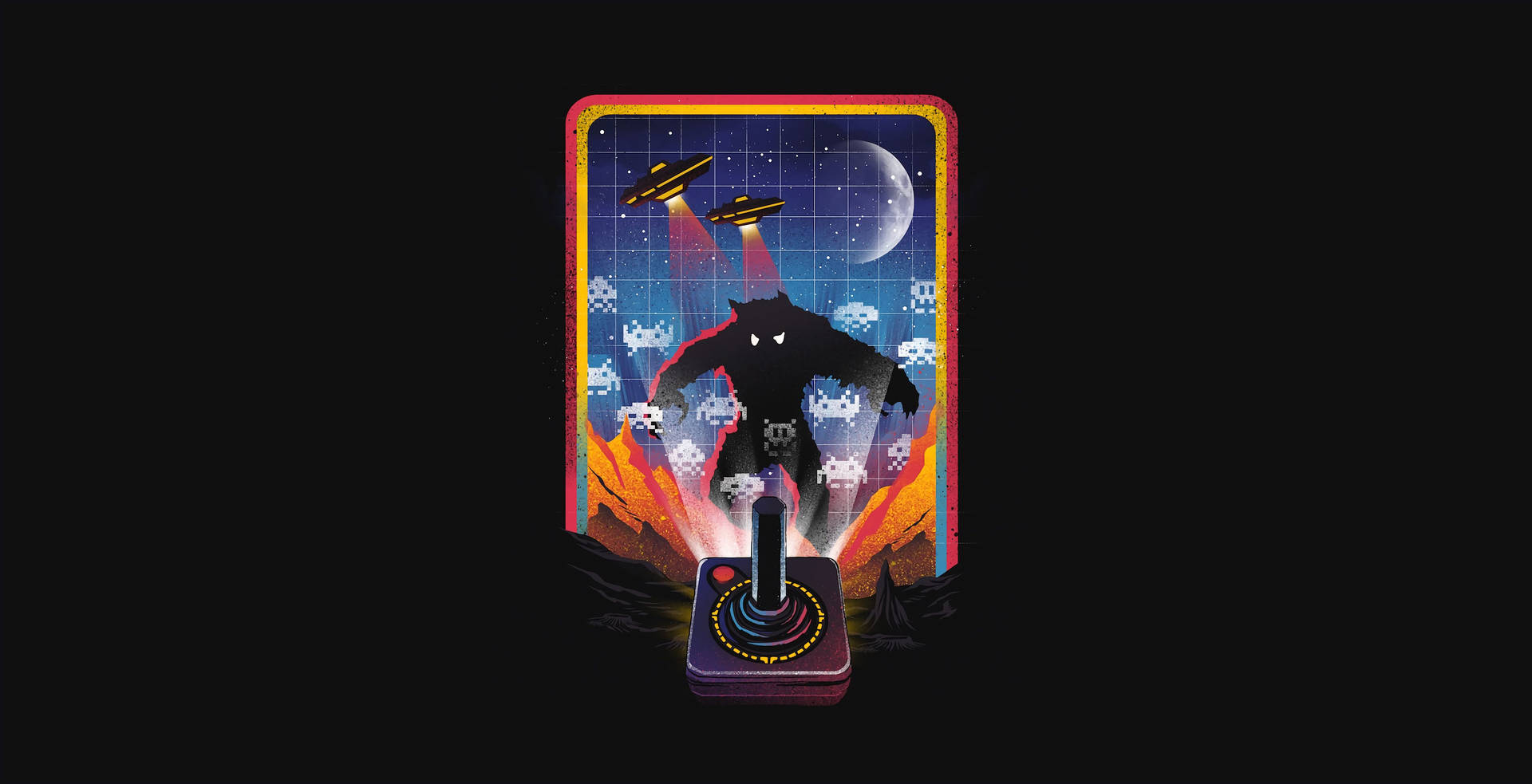 Fondo de pantalla de Control de Juegos Pixelado
