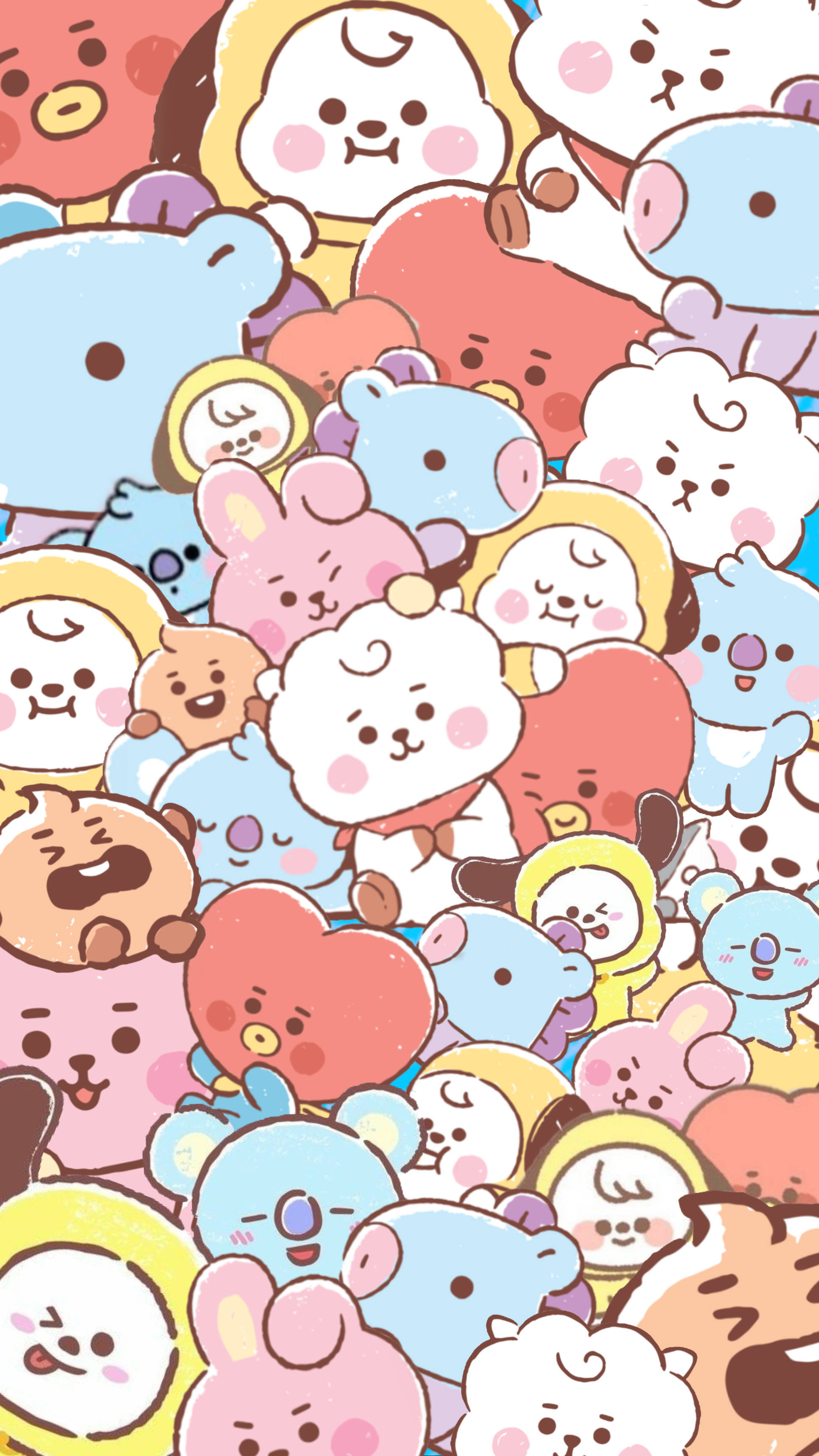Cooky Púrpura Pastel y Amigos de BT21 Fondos de pantalla
