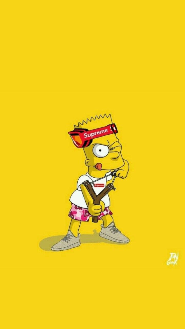 Cool Bart Simpson con Resortera Fondos de pantalla