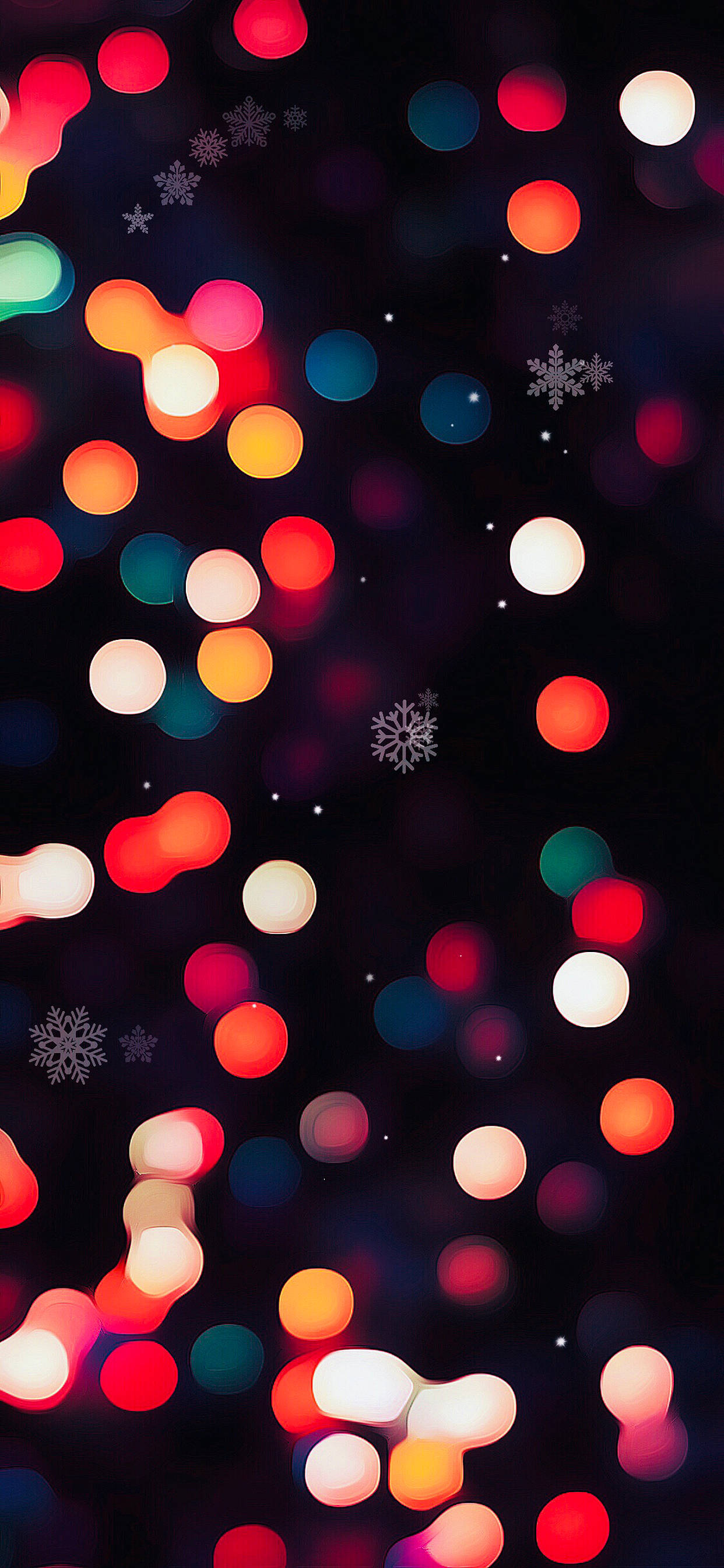 Copos de nieve para Navidad estética en iPhone Fondos de pantalla