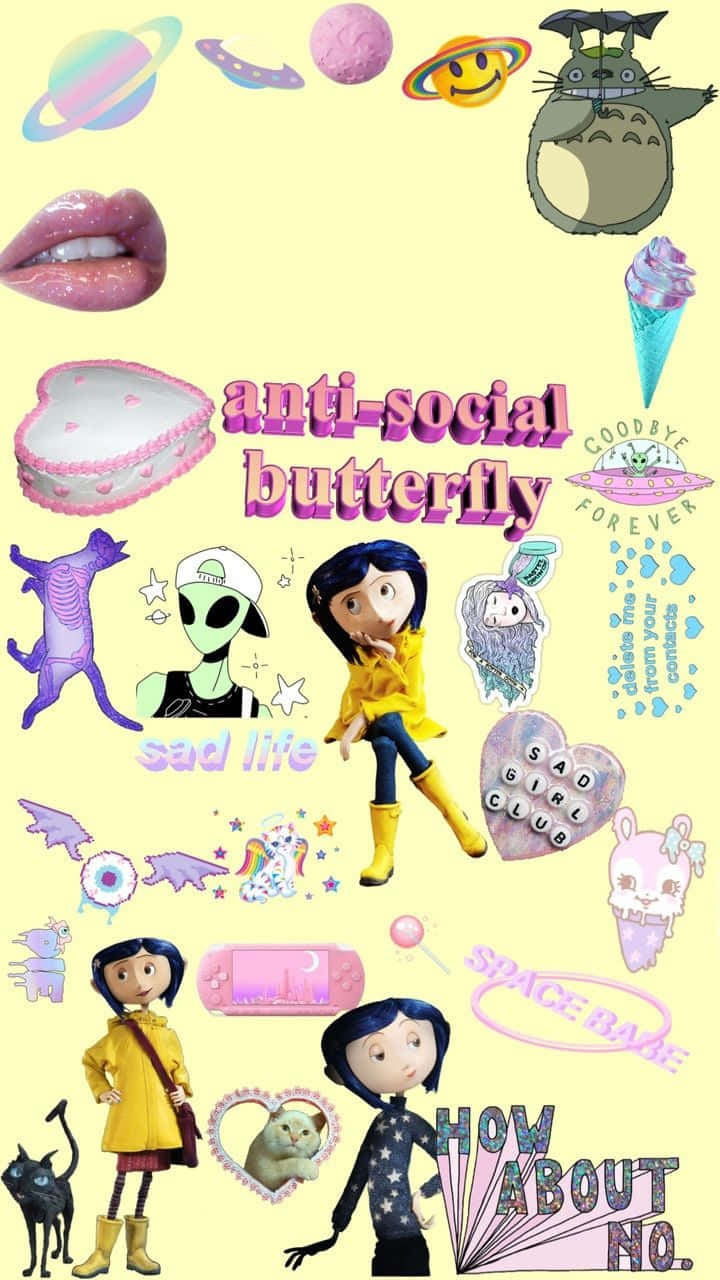 Coraline Gótico Pastel Fondos de pantalla