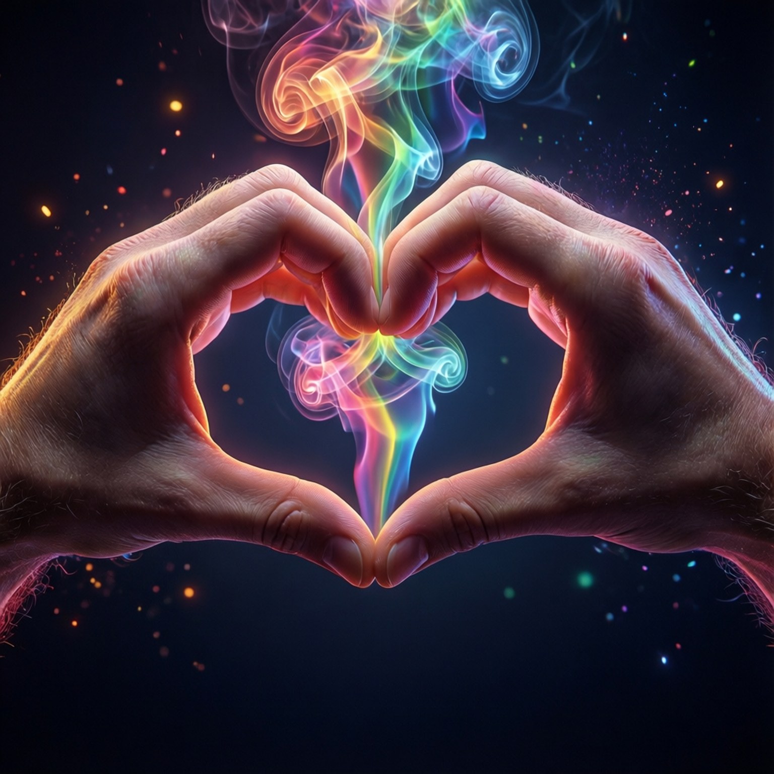 Corazón Arcoíris de Humo Fondos de pantalla