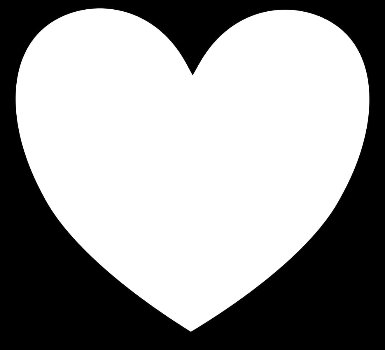 Corazón blanco sobre fondo negro Fondos de pantalla