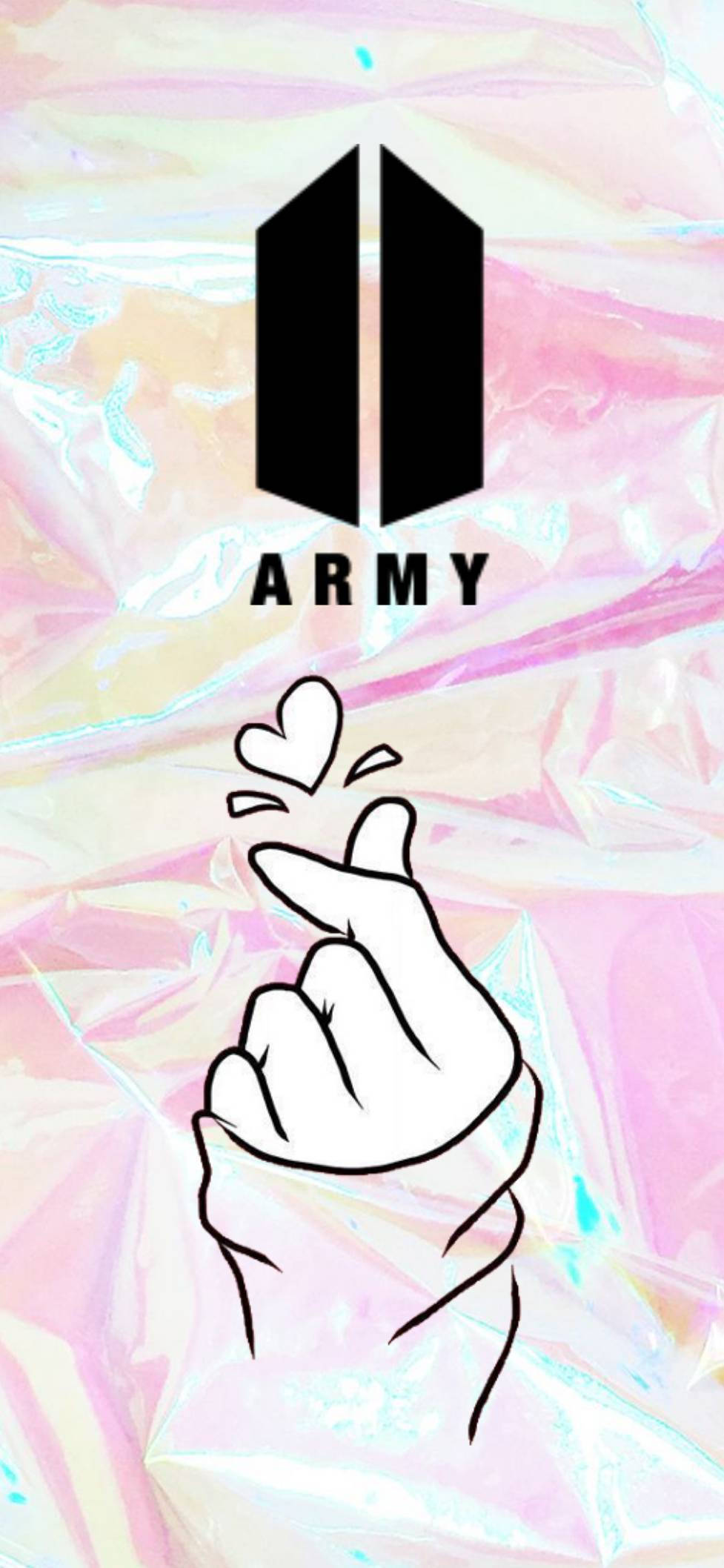 Corazón con Dedos del Logo de BTS Fondos de pantalla