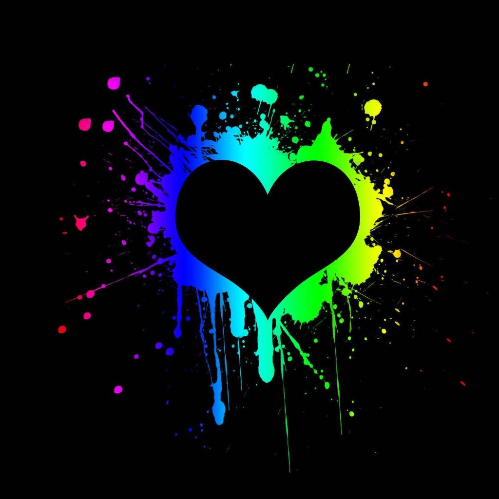 Corazón con salpicaduras de pintura estética Fondos de pantalla