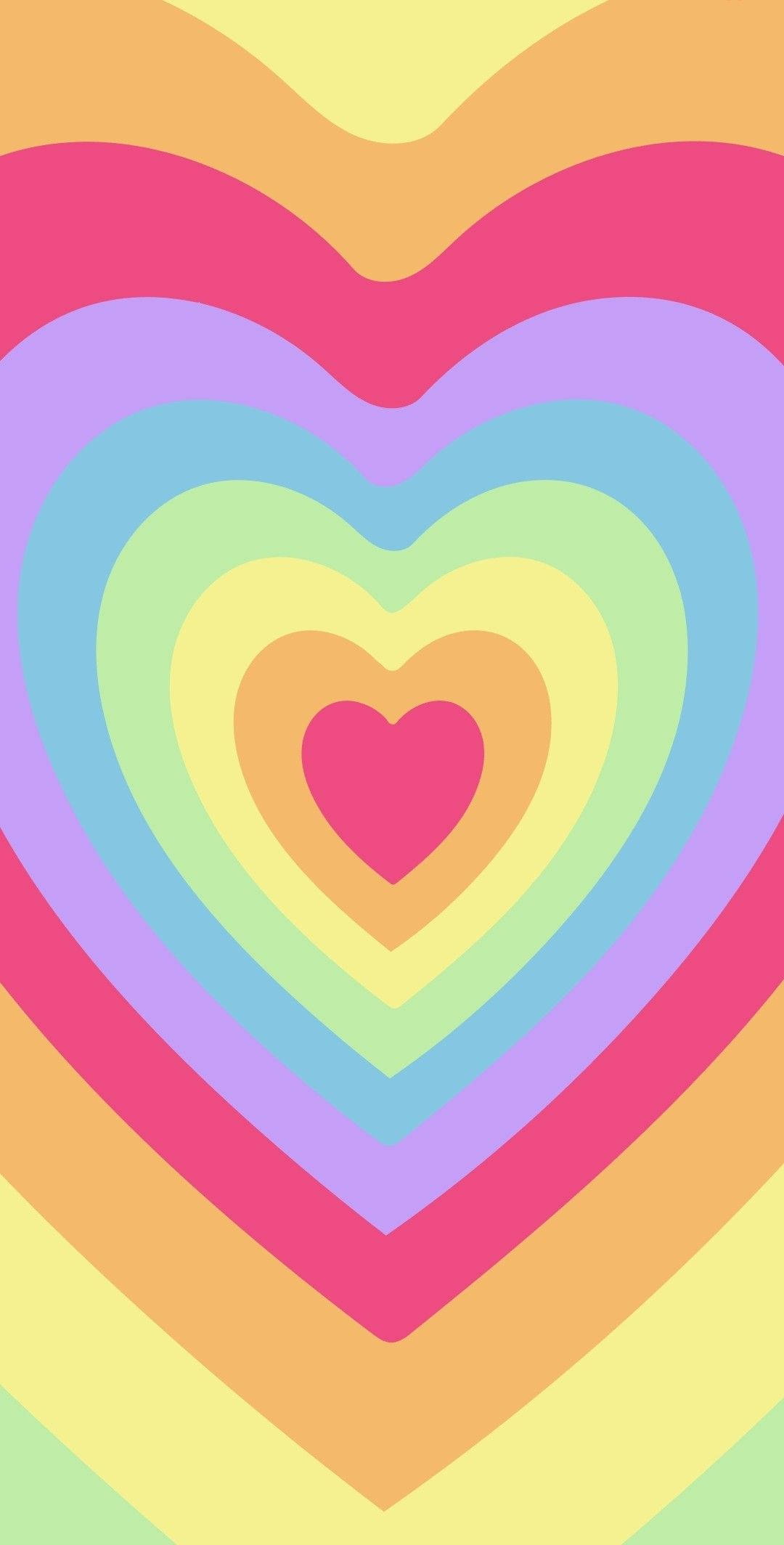 Corazón de flores silvestres en tonos dulces Fondos de pantalla