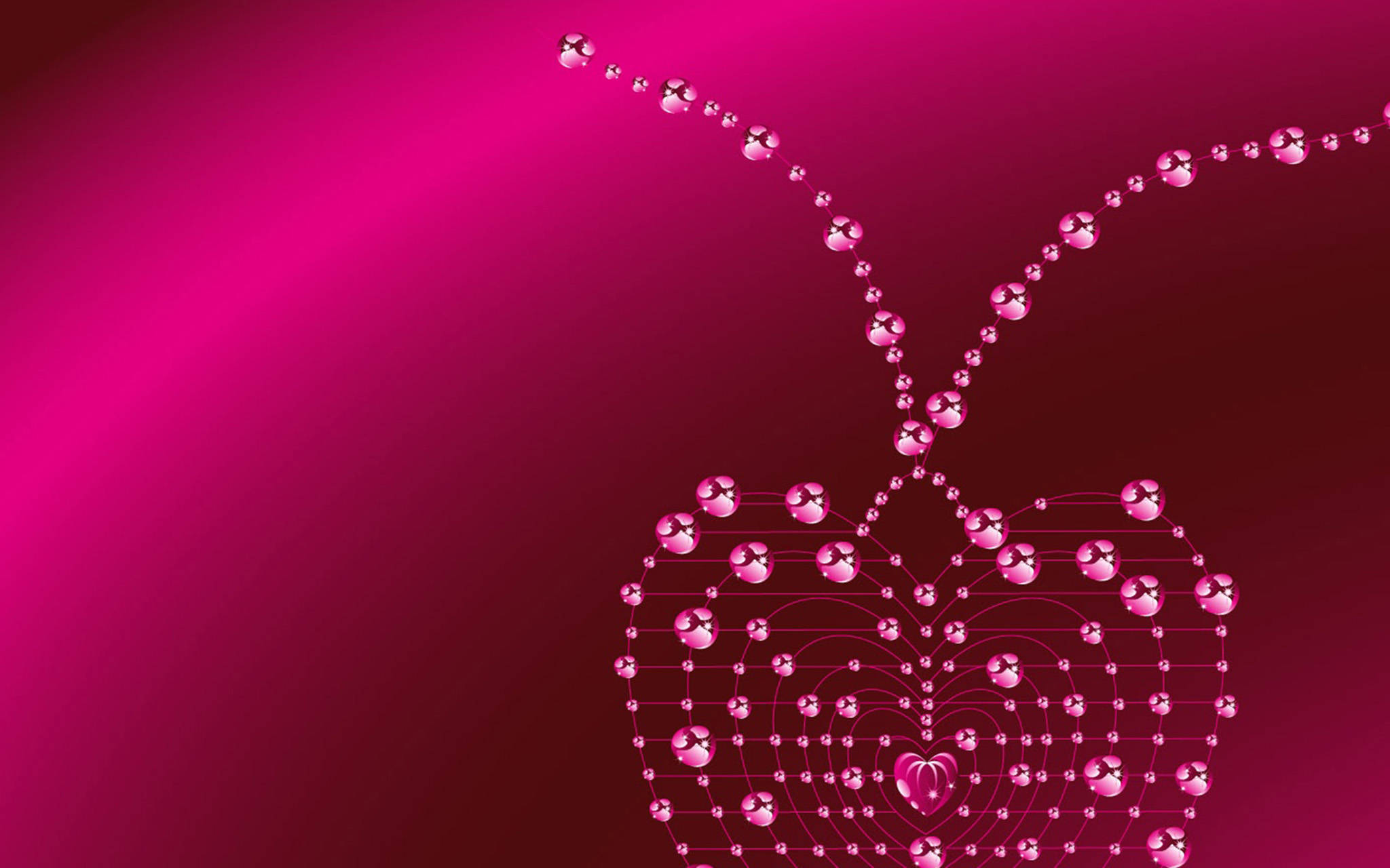 Corazón de Perla Rosa Lindo Fondos de pantalla
