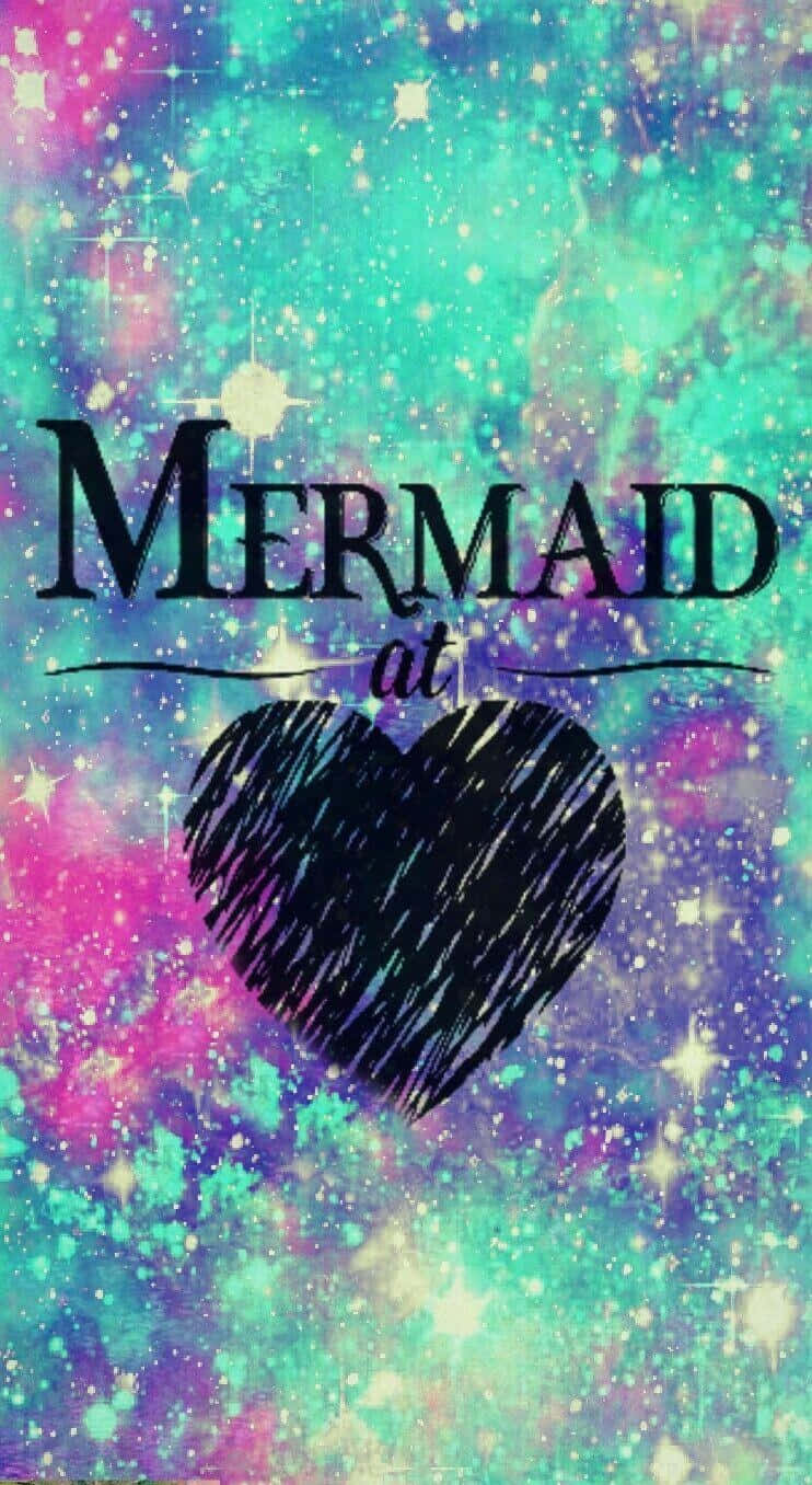 Corazón de Sirena con Brillo y Destellos Coloridos Fondos de pantalla
