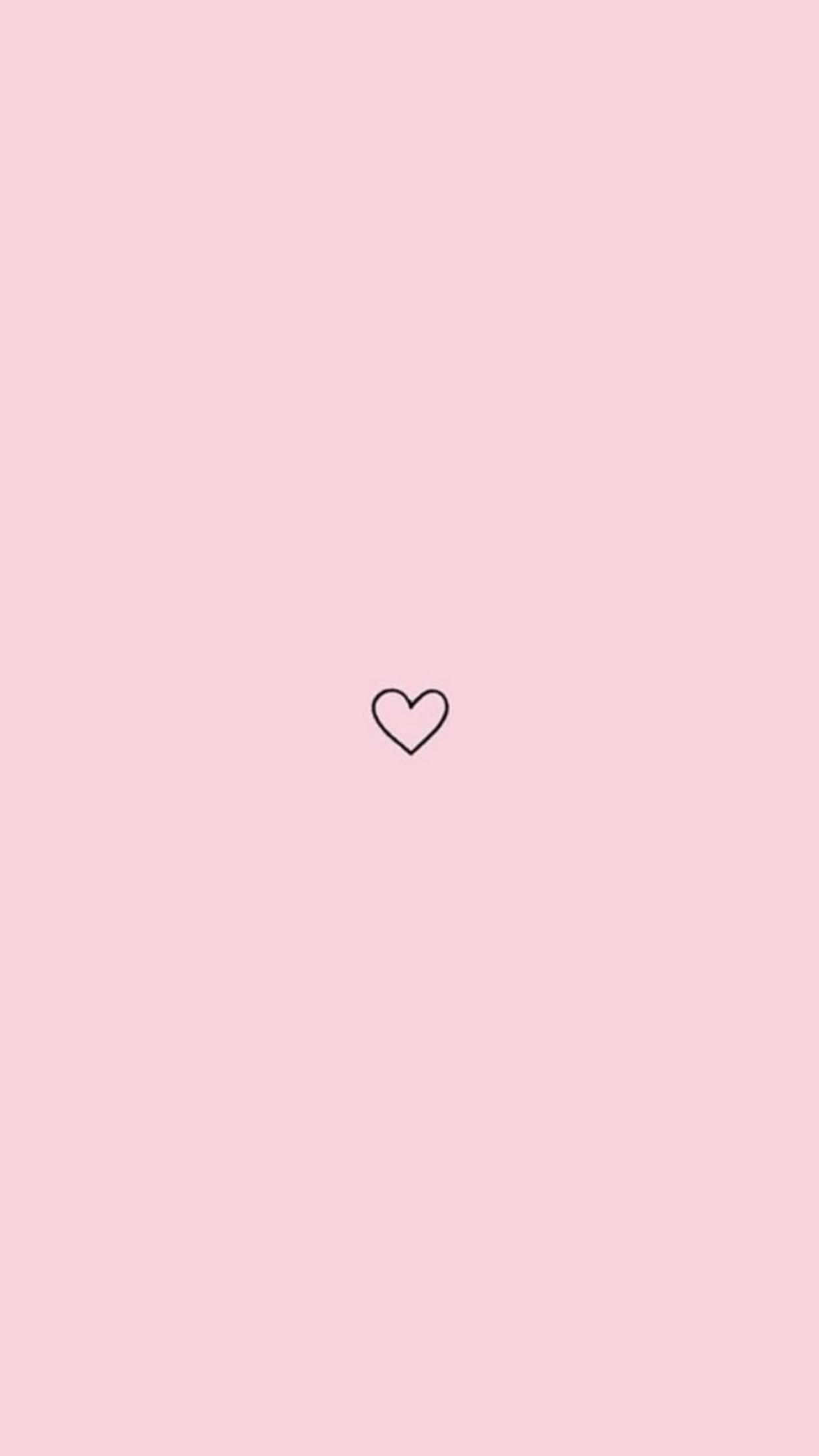 Corazón Estético Rosa Simple Fondos de pantalla