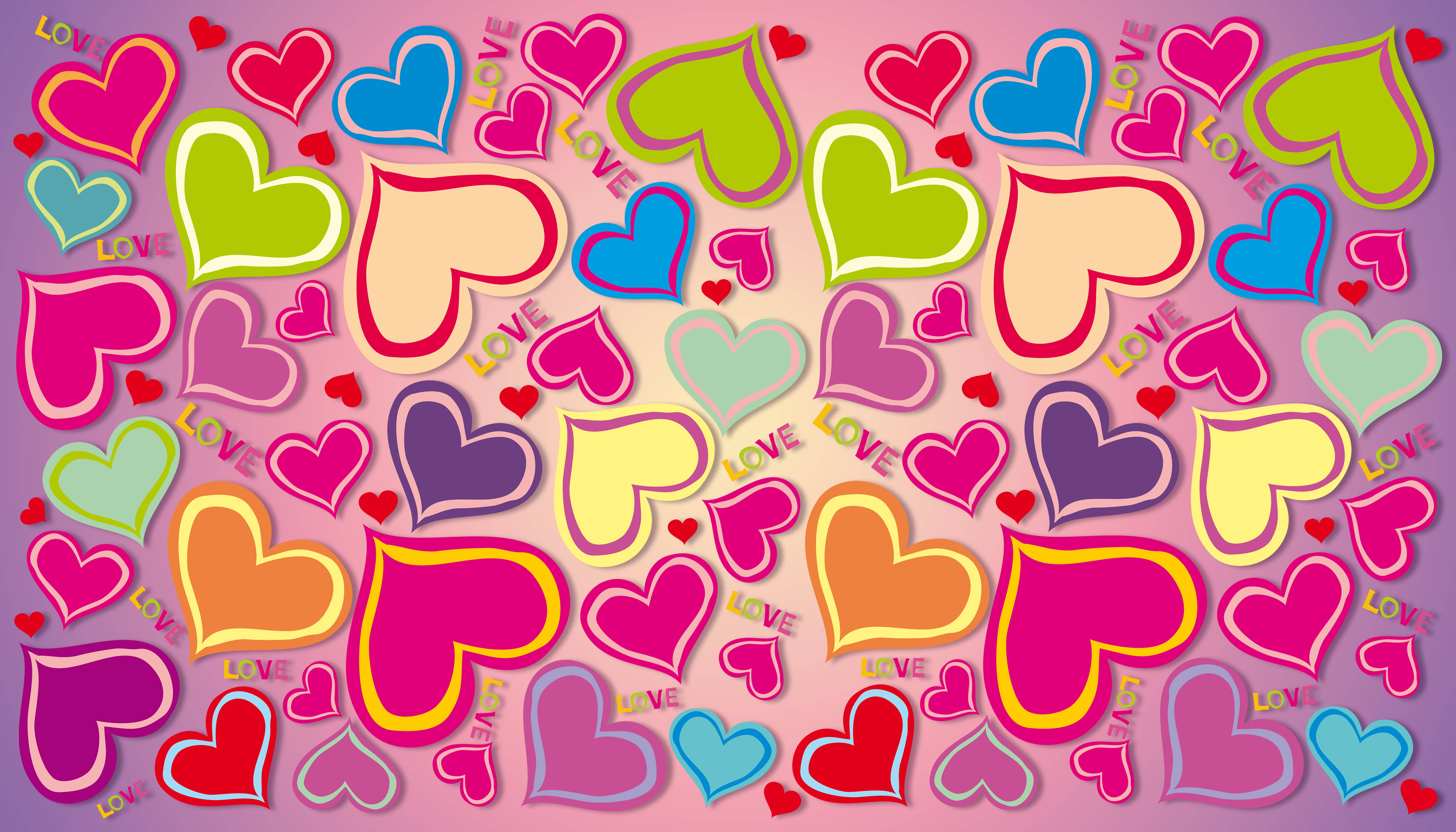 Corazón Impresionante Multicolor Fondos de pantalla