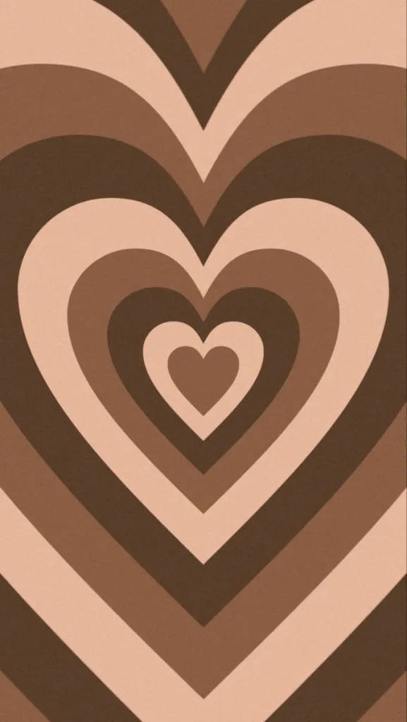 Corazón Marrón Estético para iPhone X Fondos de pantalla