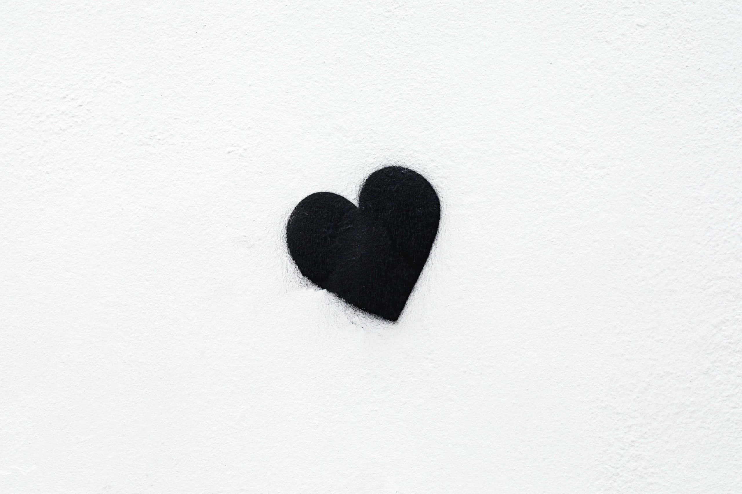 Corazón Negro en Fondo Blanco para Foto de Perfil Fondos de pantalla