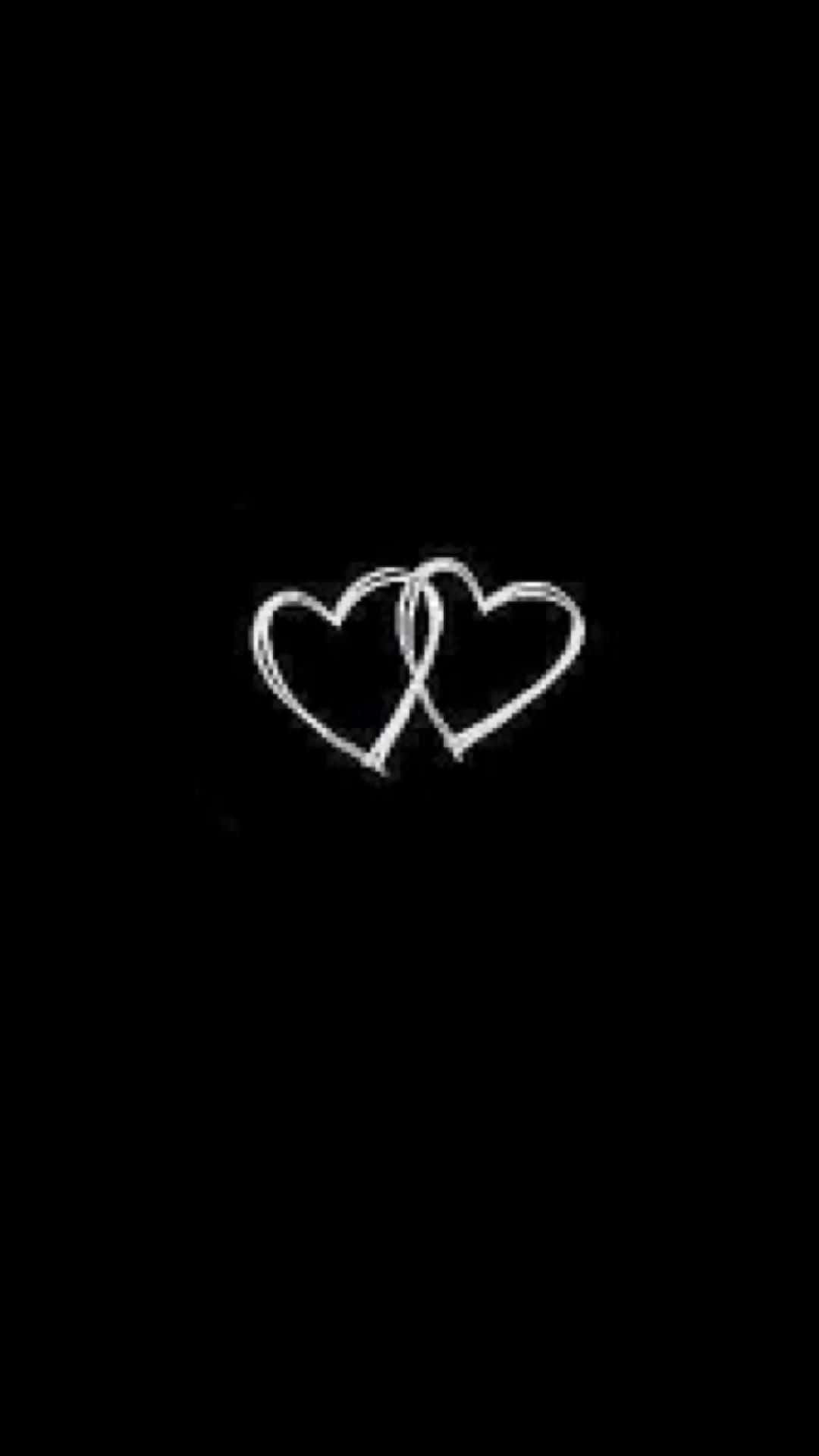 Corazón Negro Gemelo iPhone Fondos de pantalla
