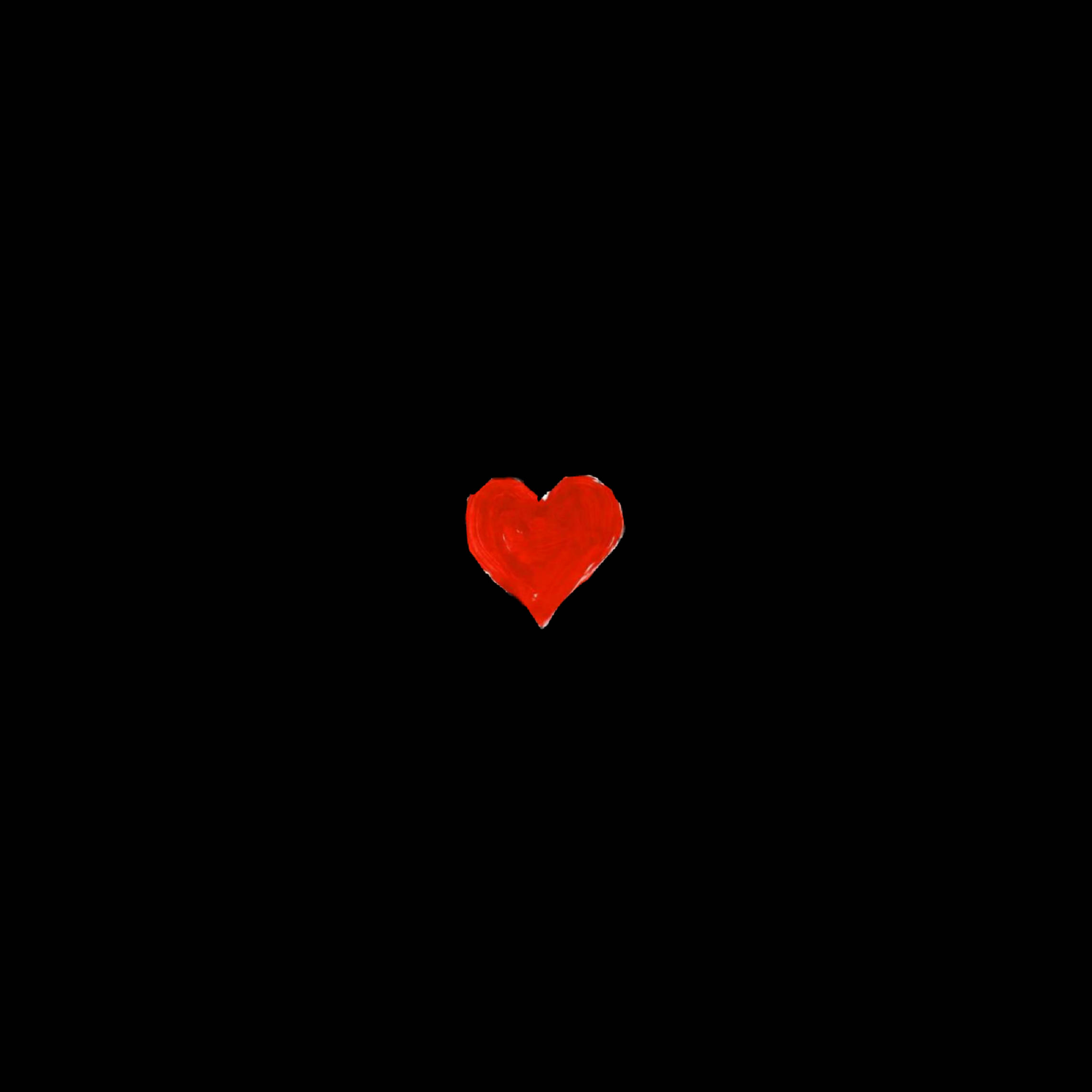 Corazón Pintado de Rojo Estético Fondos de pantalla