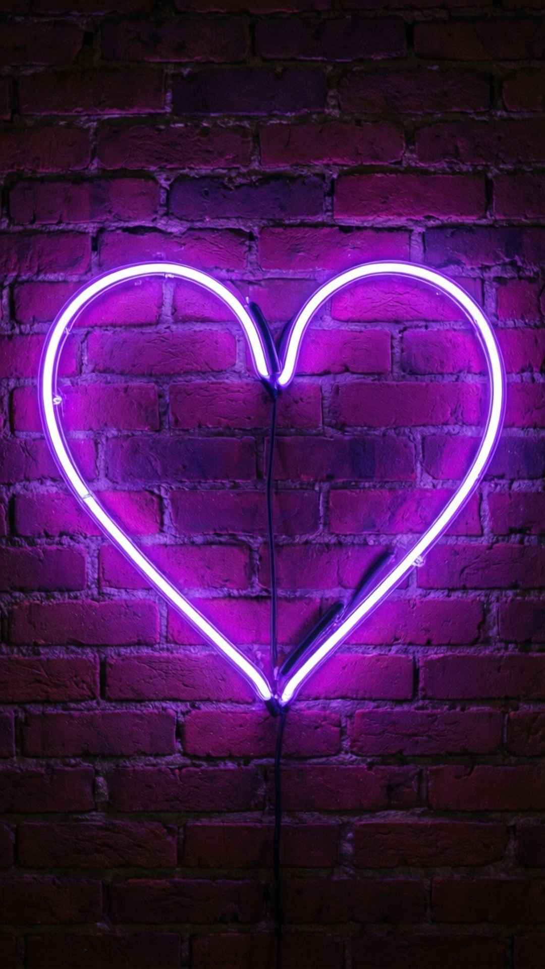 Corazón púrpura neón Fondos de pantalla