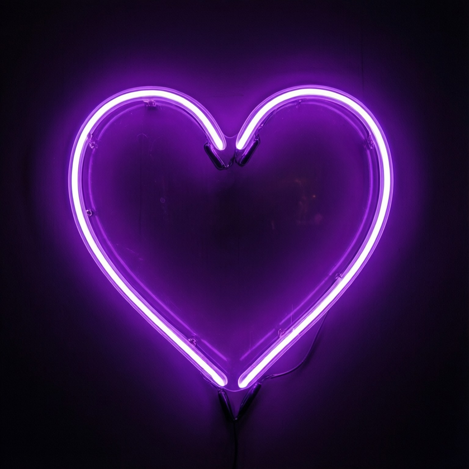 Corazón Púrpura Neón Fondos de pantalla