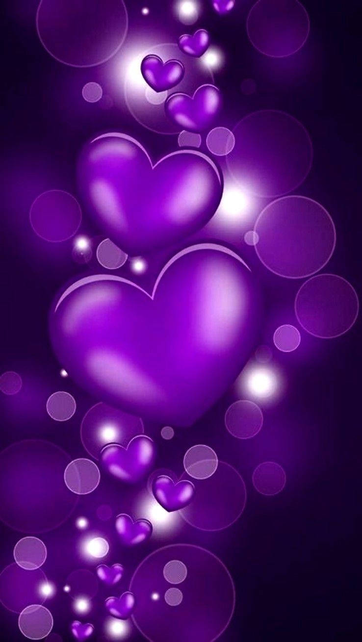 Corazón Púrpura y Luz Blanca Fondos de pantalla