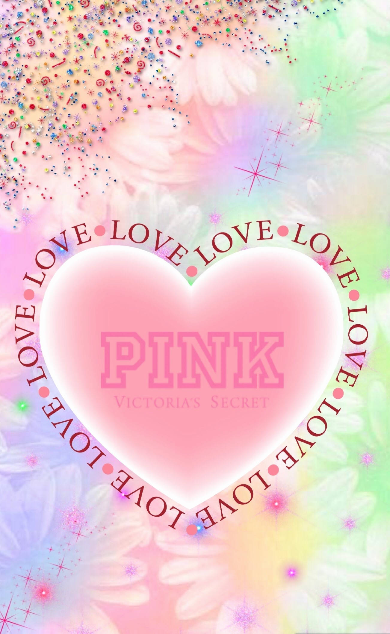 Corazón Rosa Floral de Victoria's Secret Fondos de pantalla