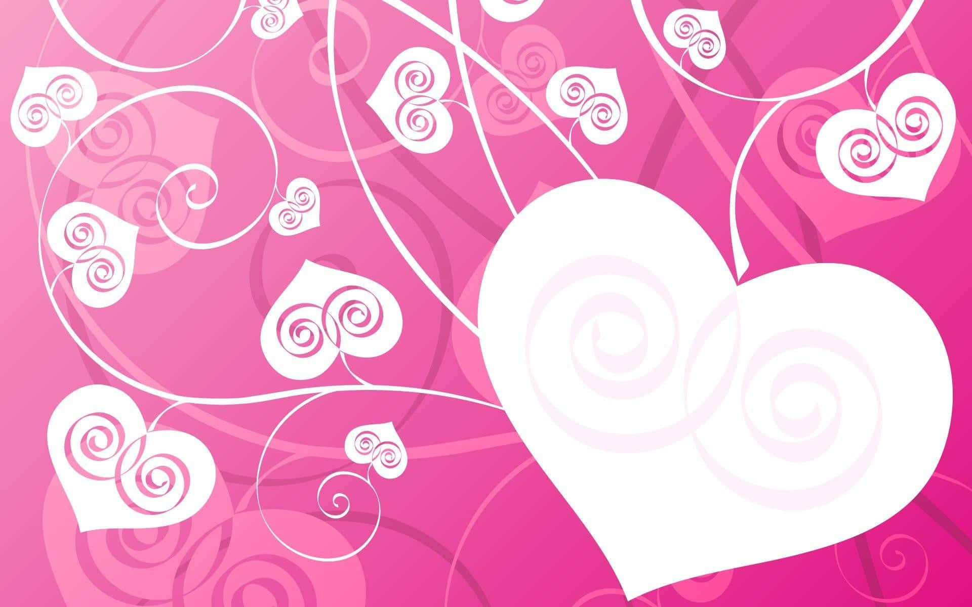 Corazón rosa suave iluminado por una luz tenue Fondos de pantalla