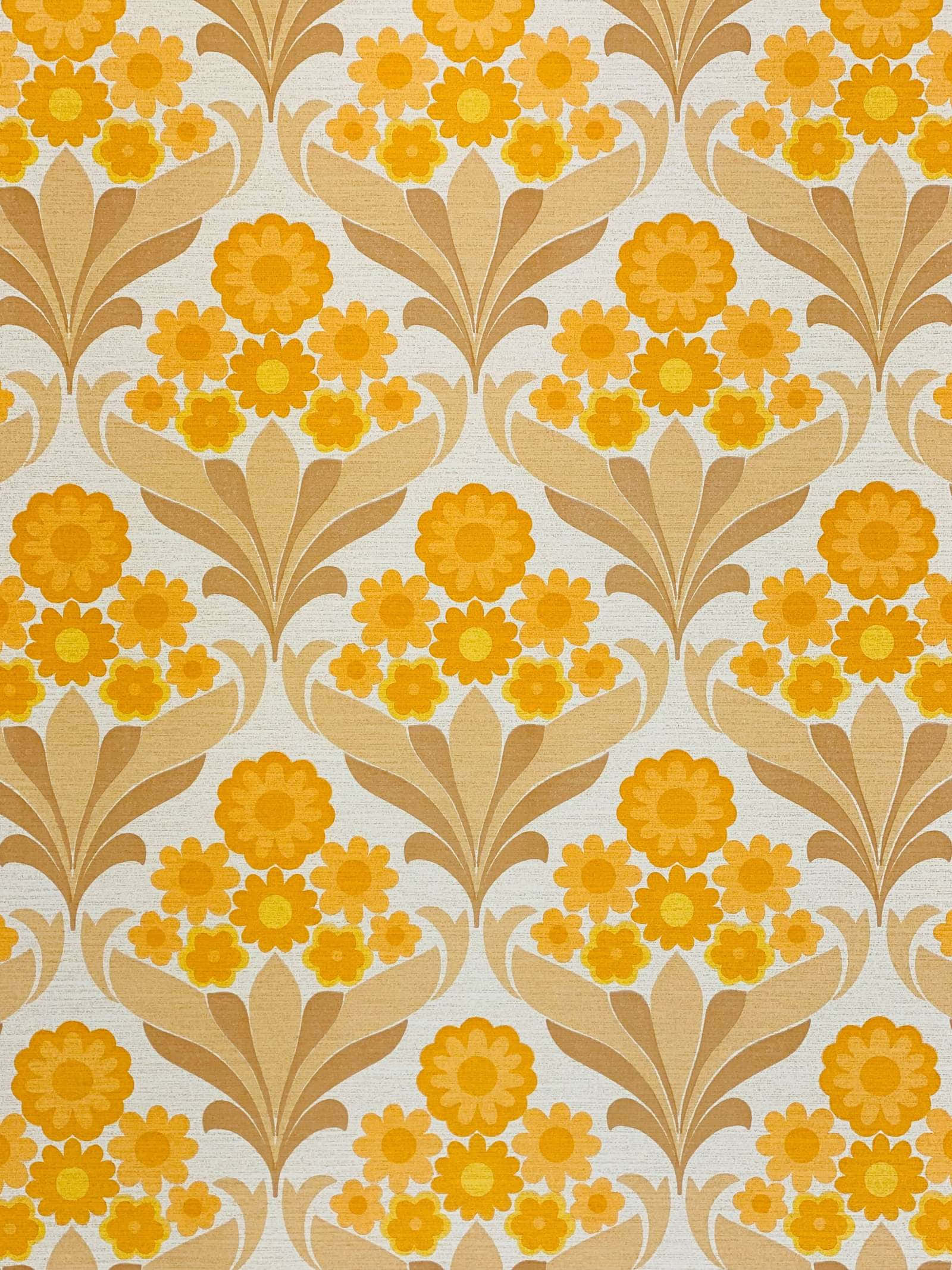 Corazones abundan en este encantador diseño floral de los 70 Fondos de pantalla