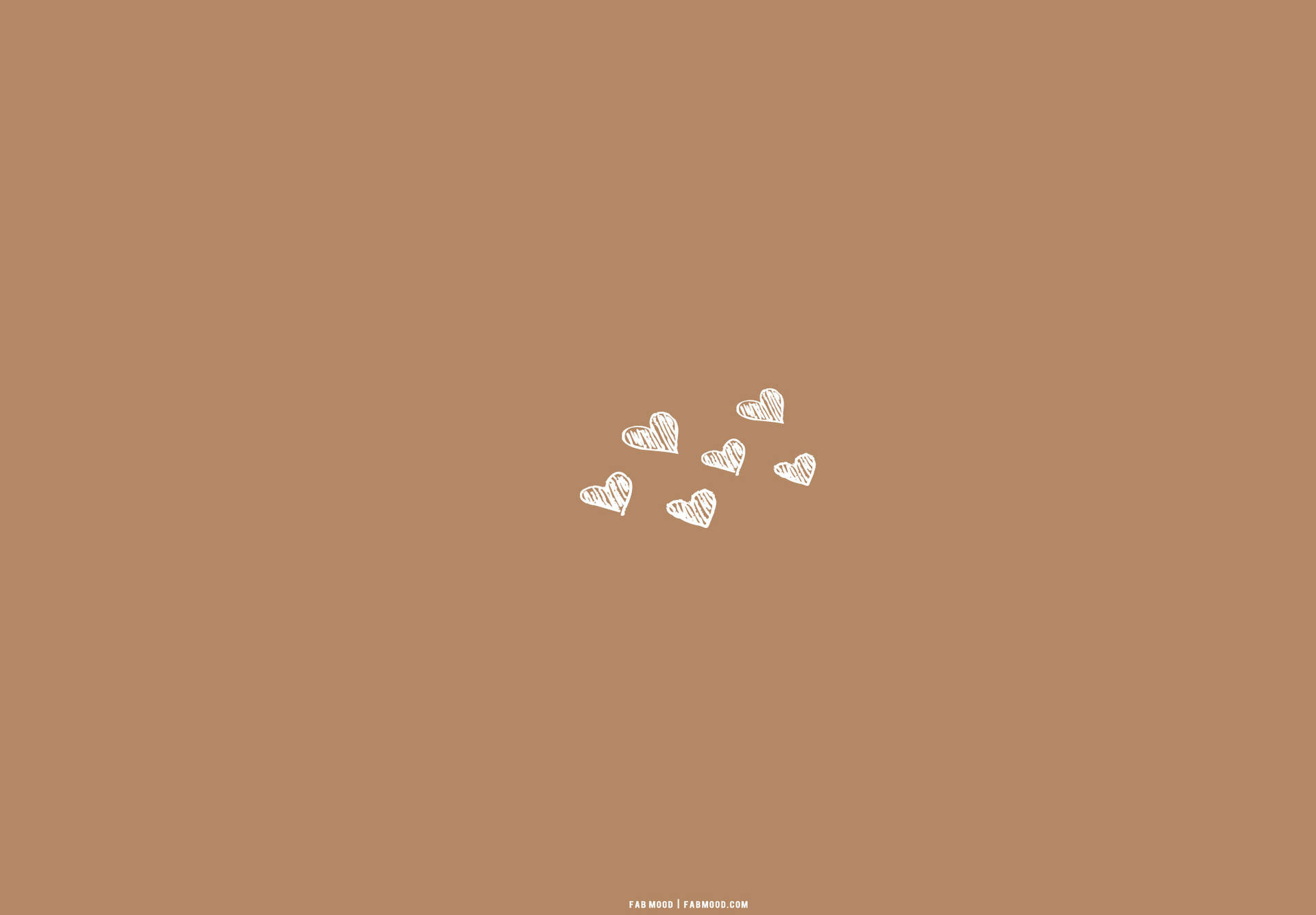 Corazones Blancos Sobre Fondo Beige Marrón Estético Fondos de pantalla