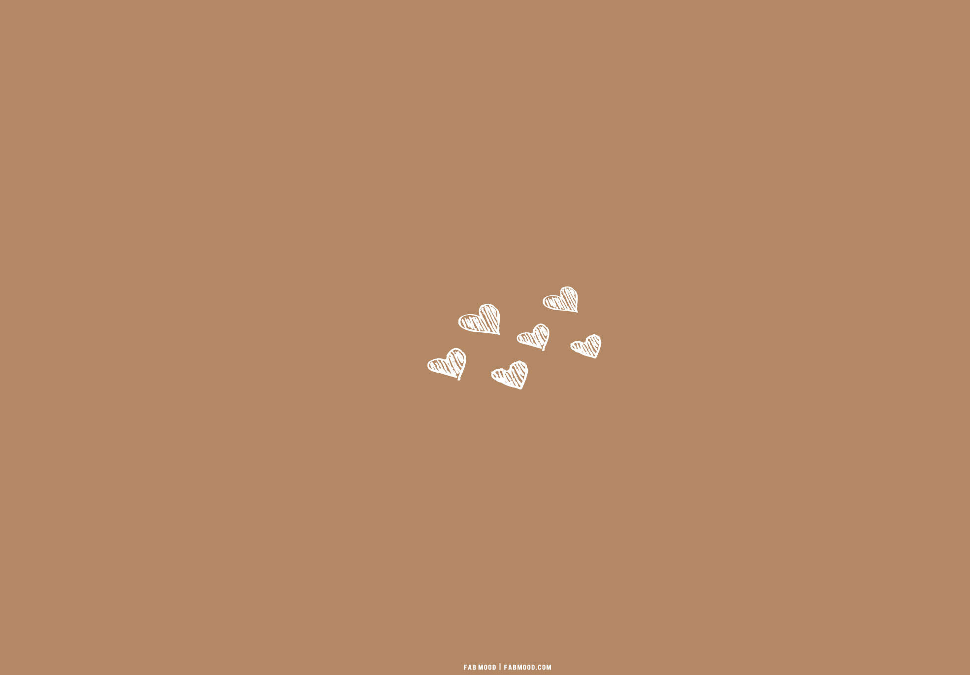 Corazones Blancos Sobre Fondo Beige Marrón Estético Fondos de pantalla