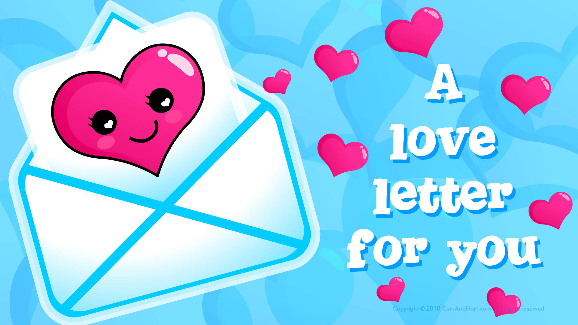 Corazones de Carta de Amor Linda Fondos de pantalla