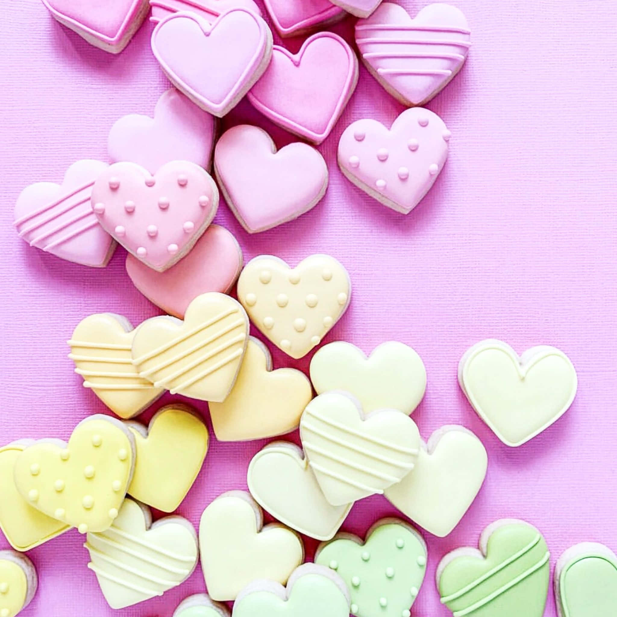 Corazones Pastel para el Día del Amor Fondos de pantalla