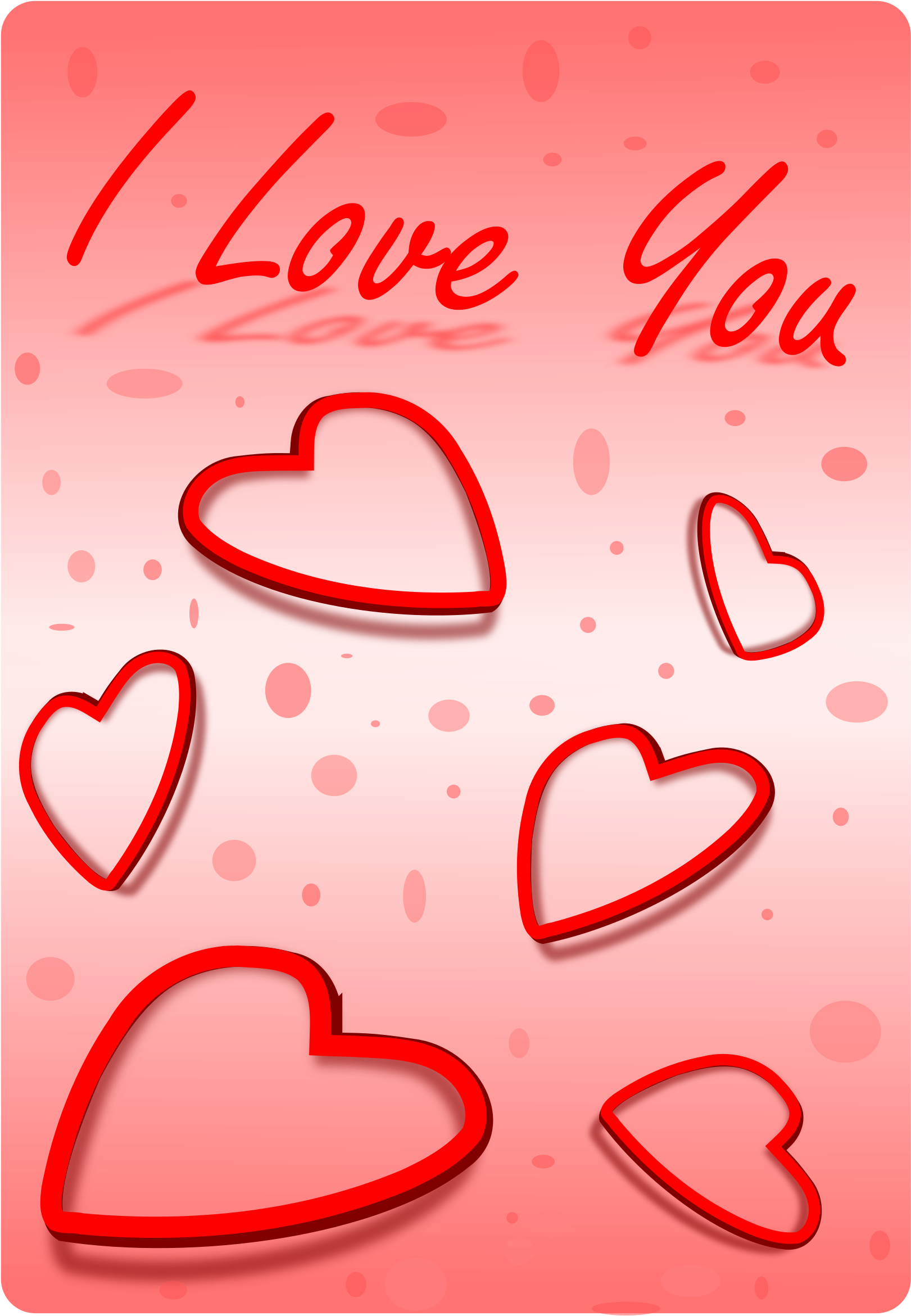 Corazones Rojos de Amor y Confeti Fondos de pantalla