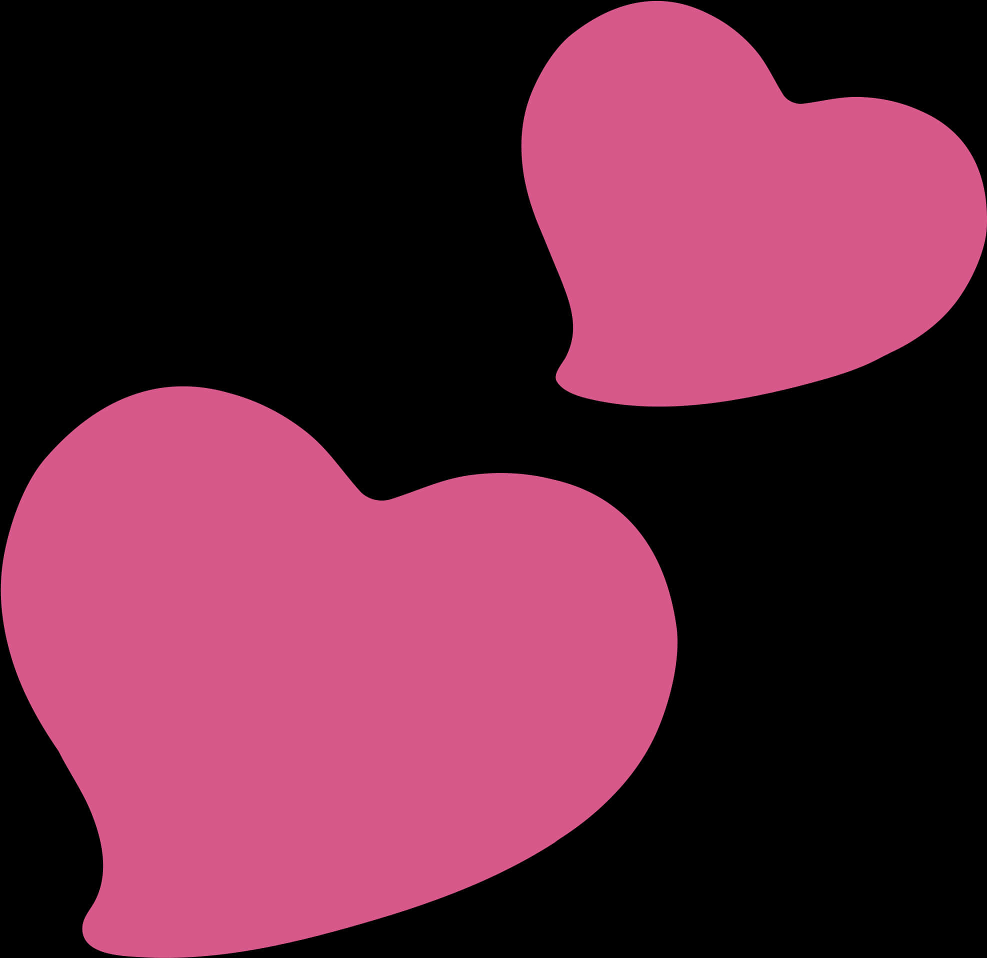 Corazones Rosados Fondo Negro Fondos de pantalla
