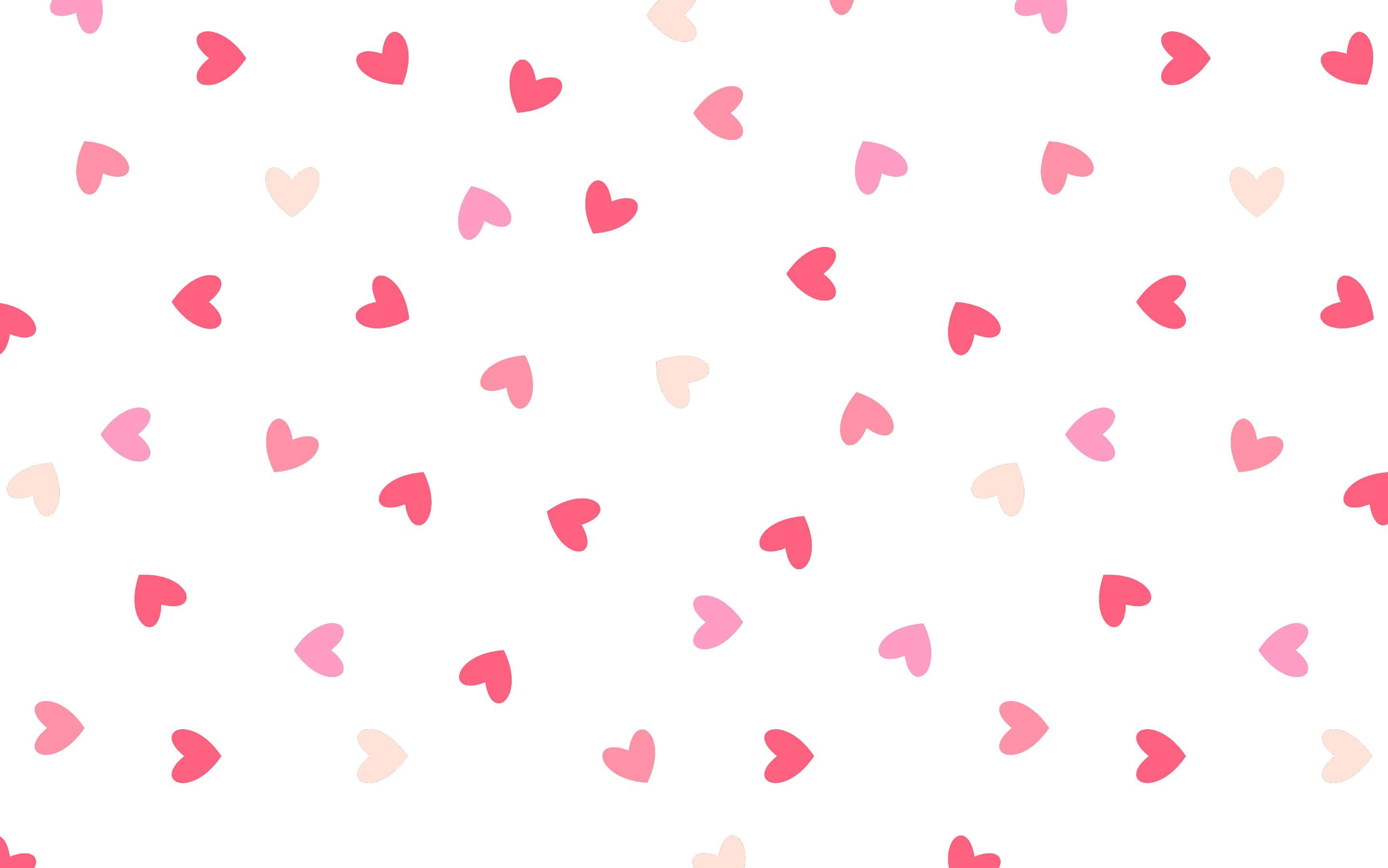 corazones rosas sobre fondo blanco Fondos de pantalla