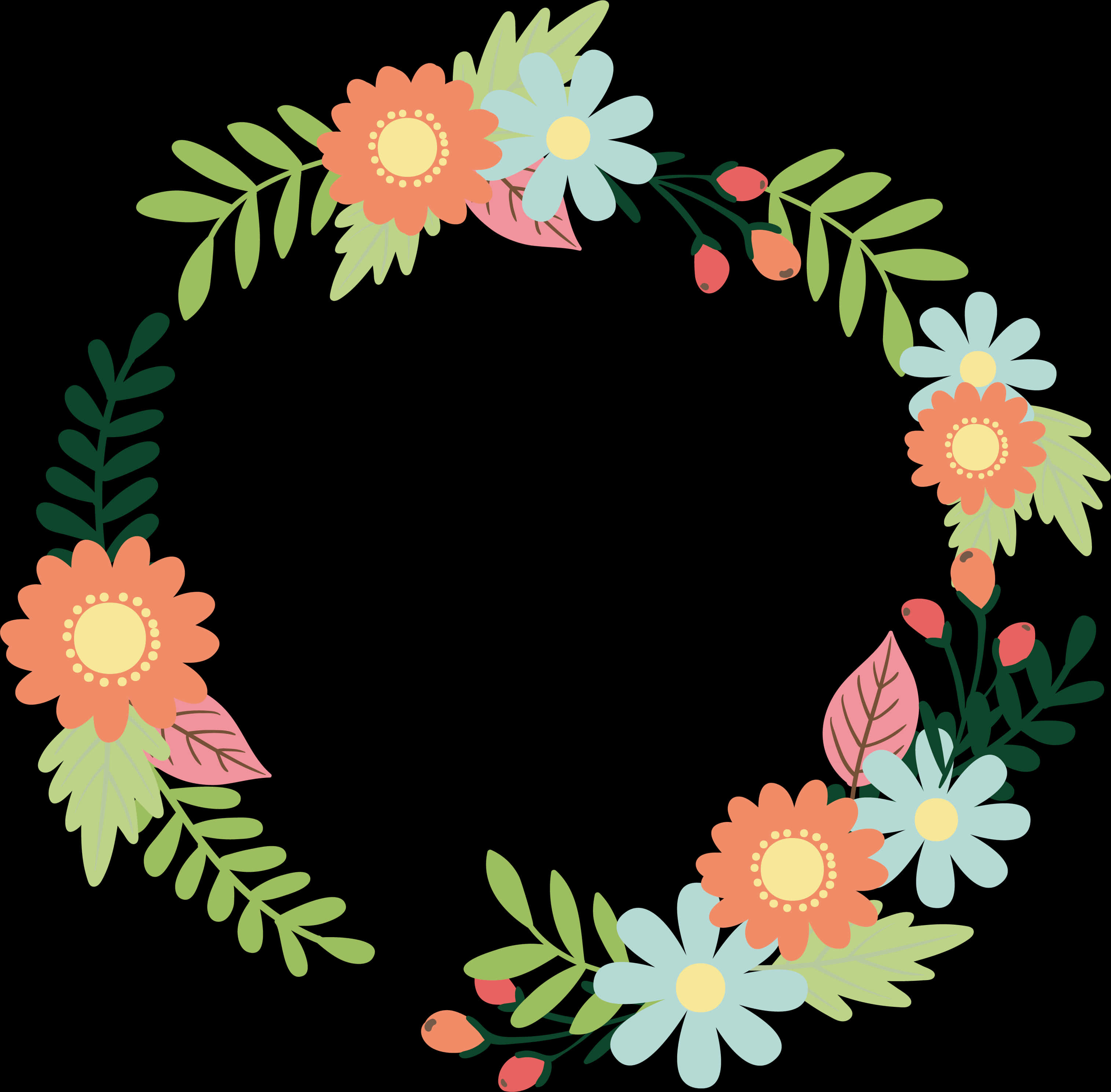 Corona Floral Vector Gráfico Fondos de pantalla