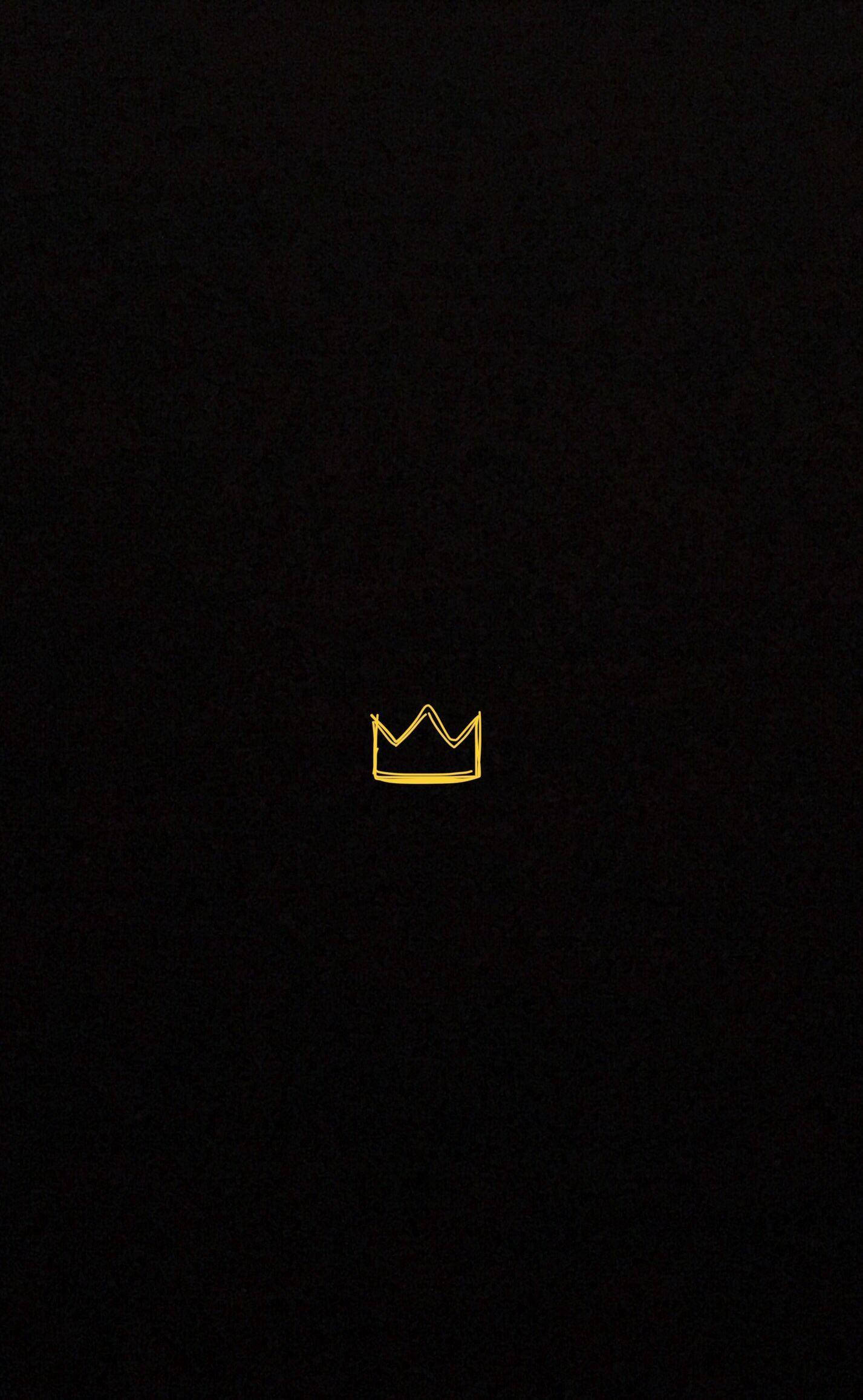 Corona Negra y Amarilla Simple Fondos de pantalla