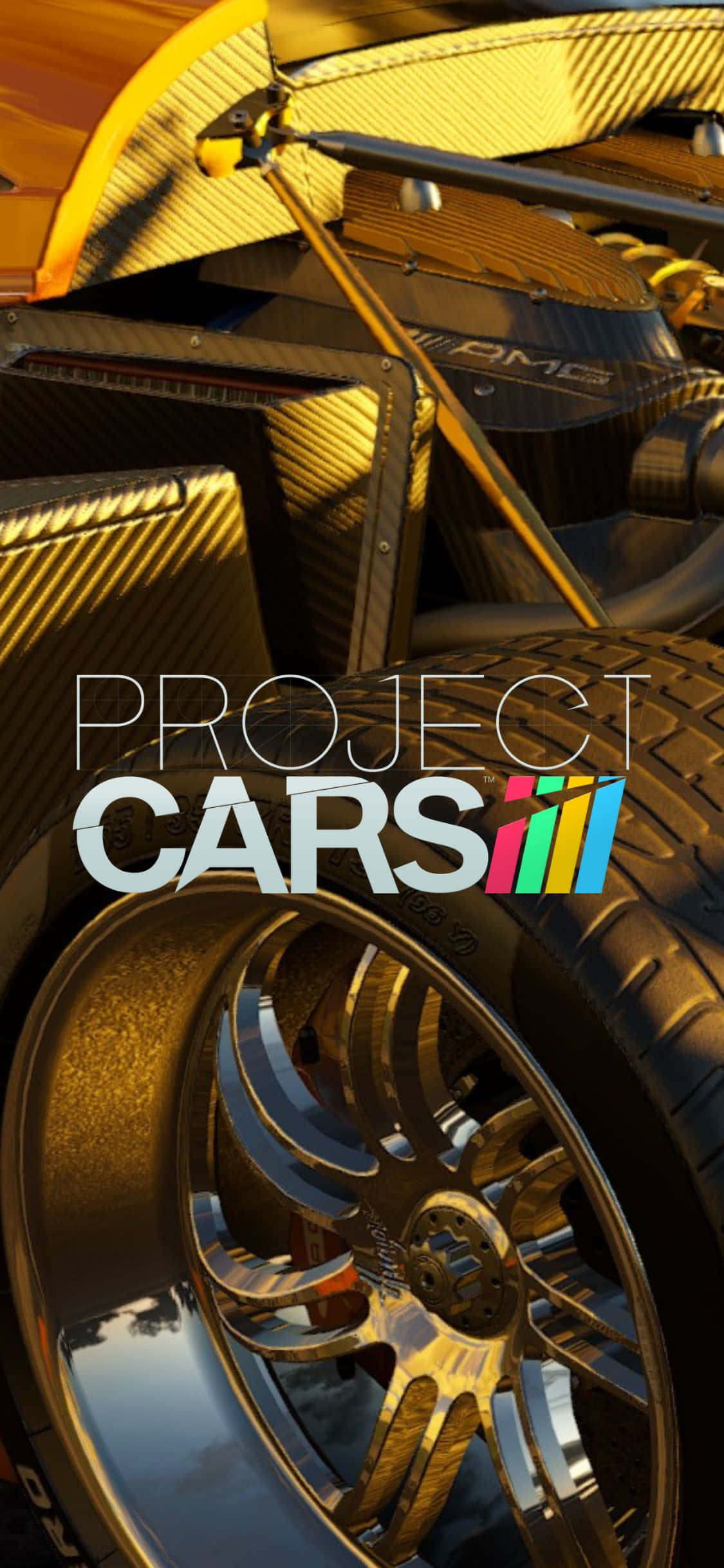Corre hacia la meta en Project Cars para iPhone Xs Fondos de pantalla