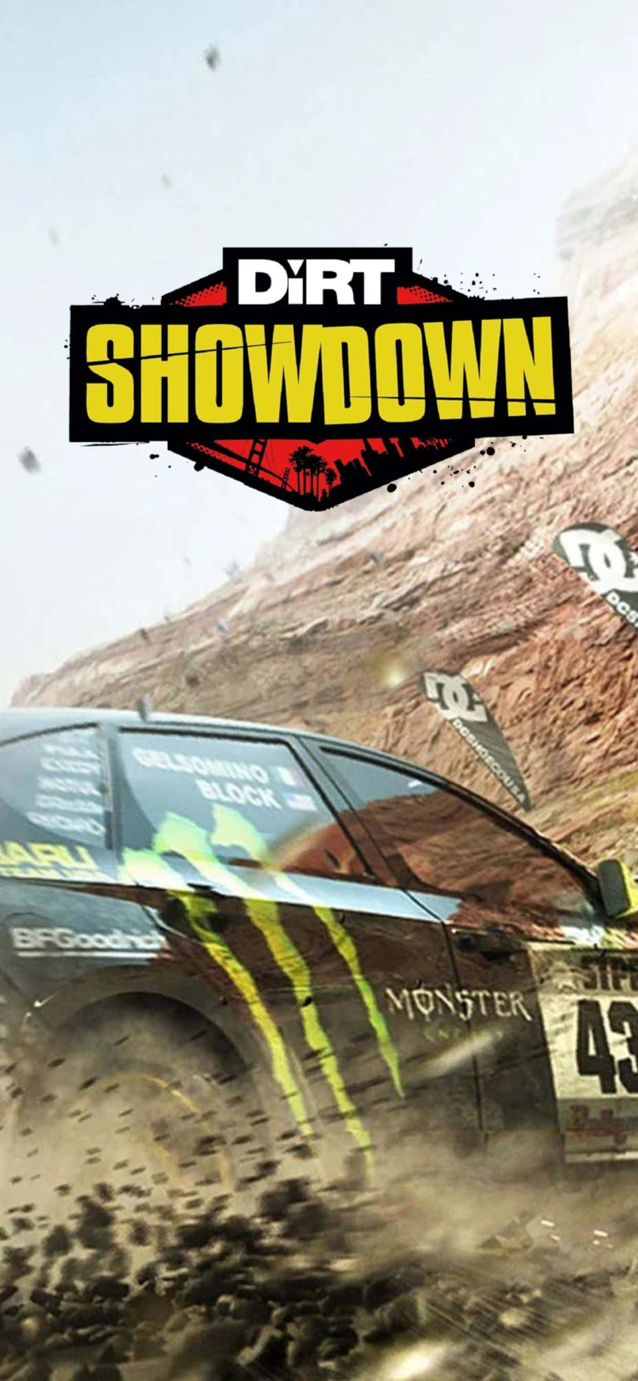 Corre hasta la línea de meta con el Dirt Showdown del iPhone Xs Max Fondos de pantalla