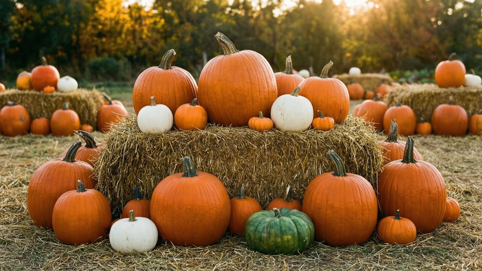Cosecha del Huerto de Calabazas Fondos de pantalla