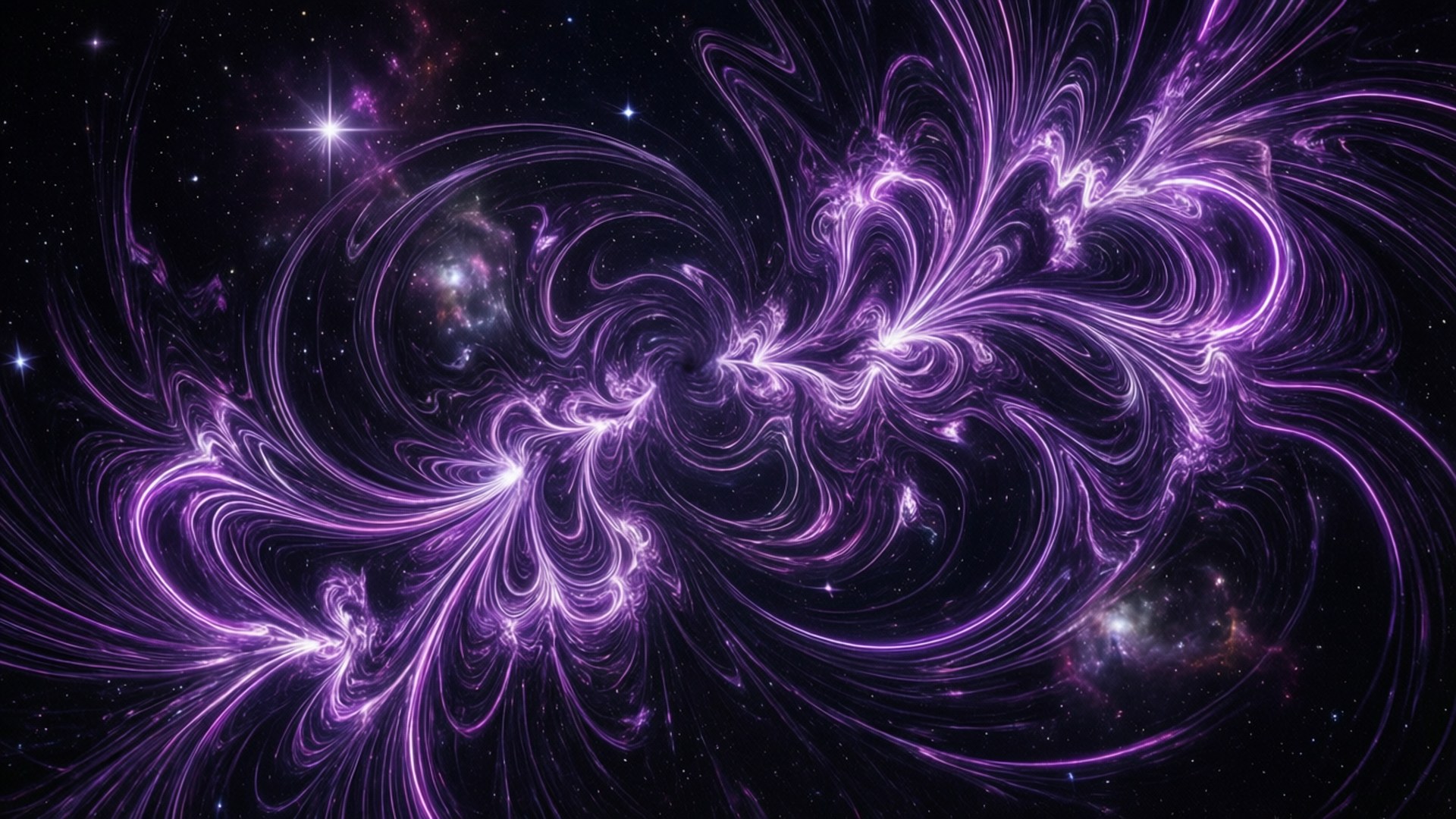 Cosmos Fractal de Neón Fondos de pantalla
