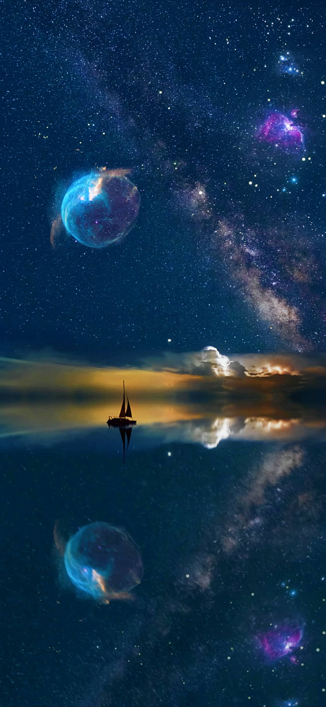 Cosmos sobre el mar Fondos de pantalla