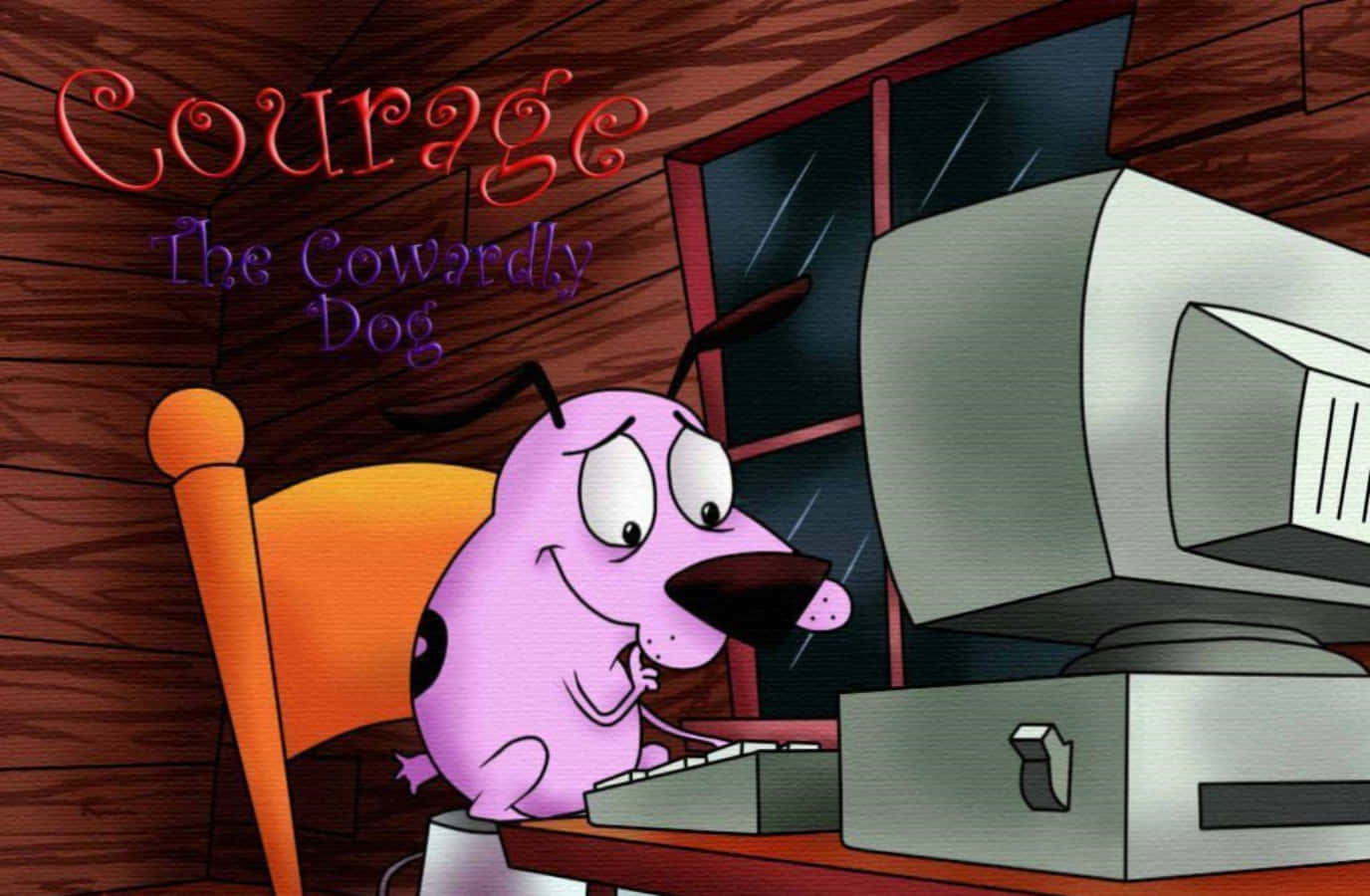 Courage el Perro Cobarde usando una PC Fondos de pantalla