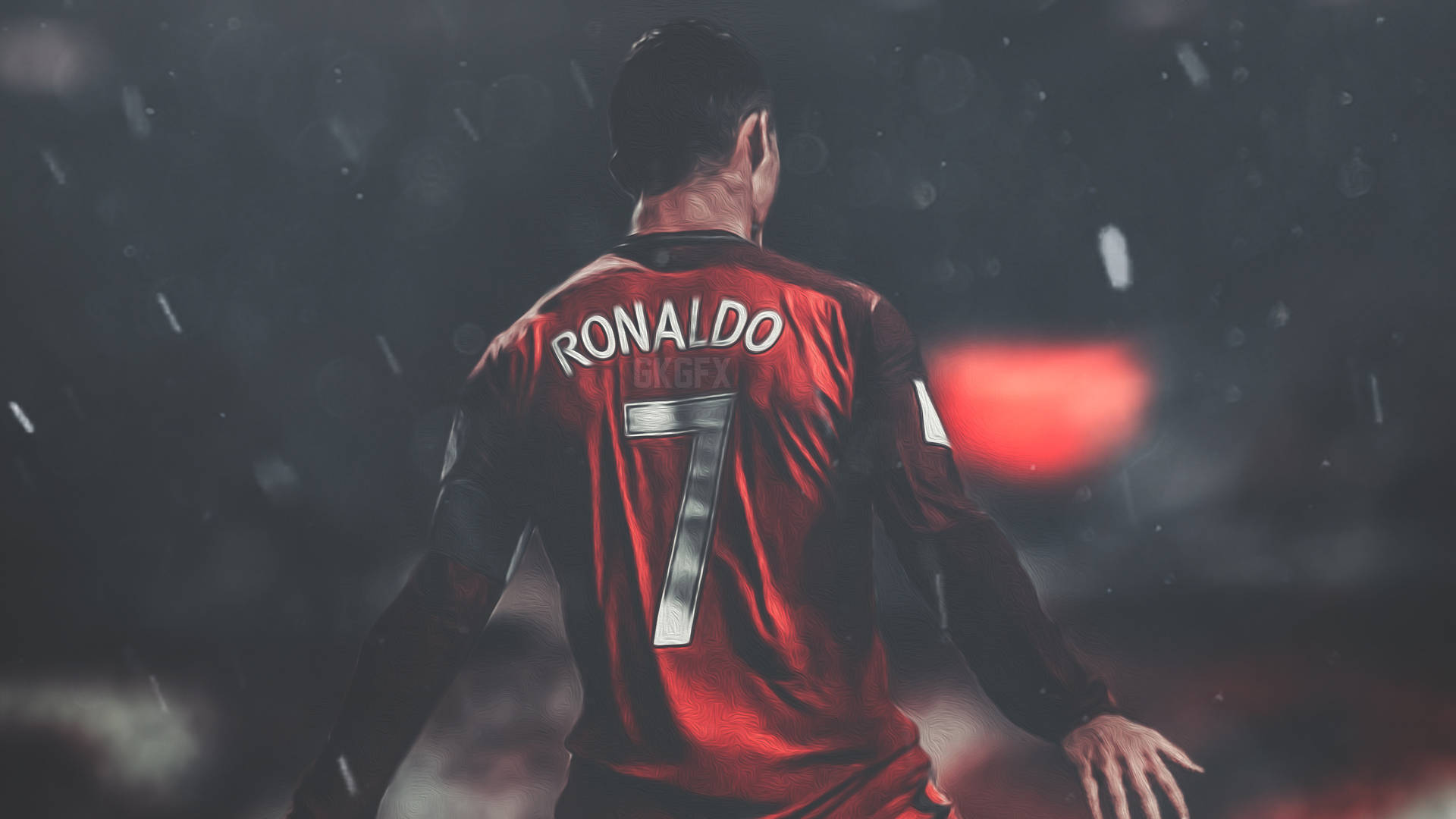 CR7 HD Fútbol Bajo la Lluvia Fondos de pantalla