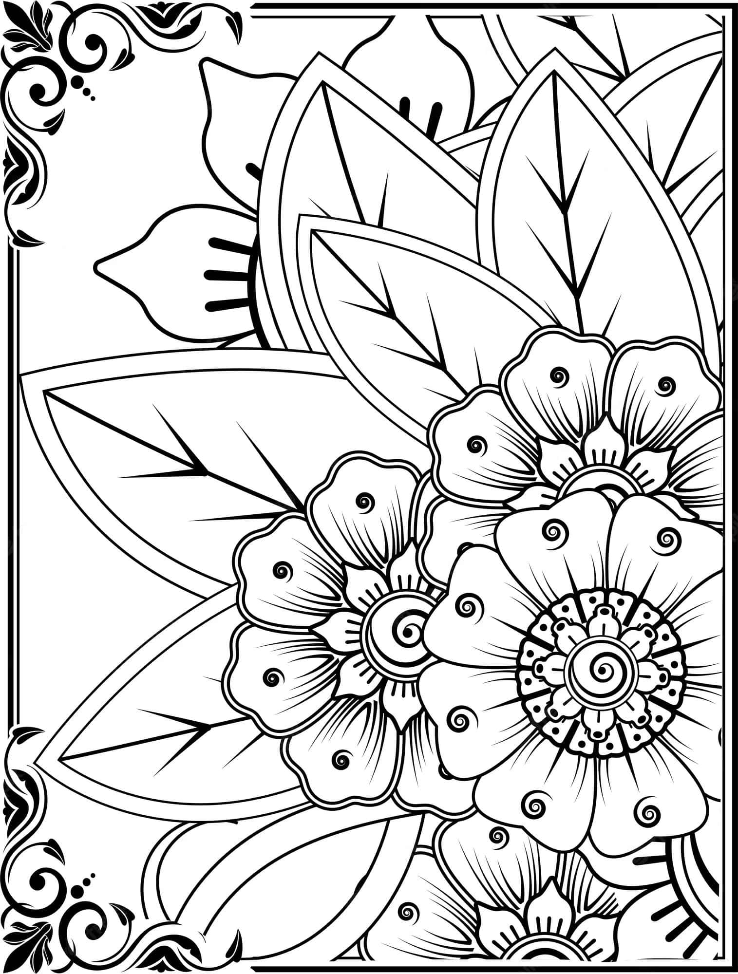 Crea una obra maestra floral vibrante con coloreado Fondos de pantalla