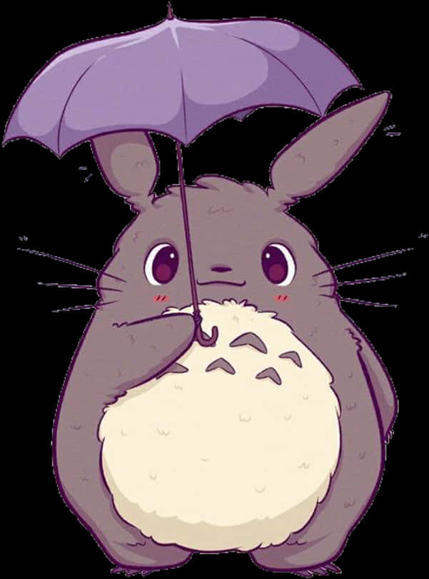 Criatura Kawaii con Paraguas Fondos de pantalla