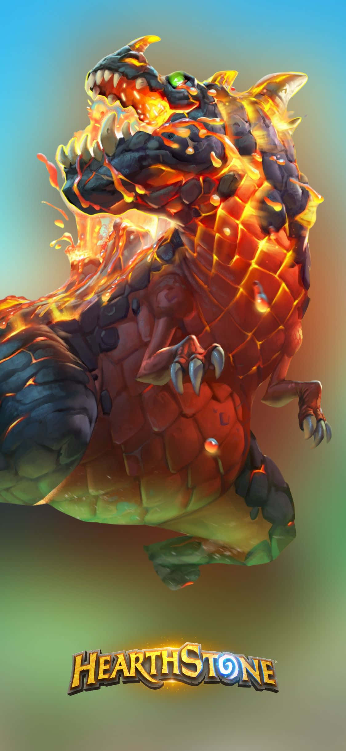 Fondo de Hearthstone para iPhone XS con criatura reptil Fondos de pantalla