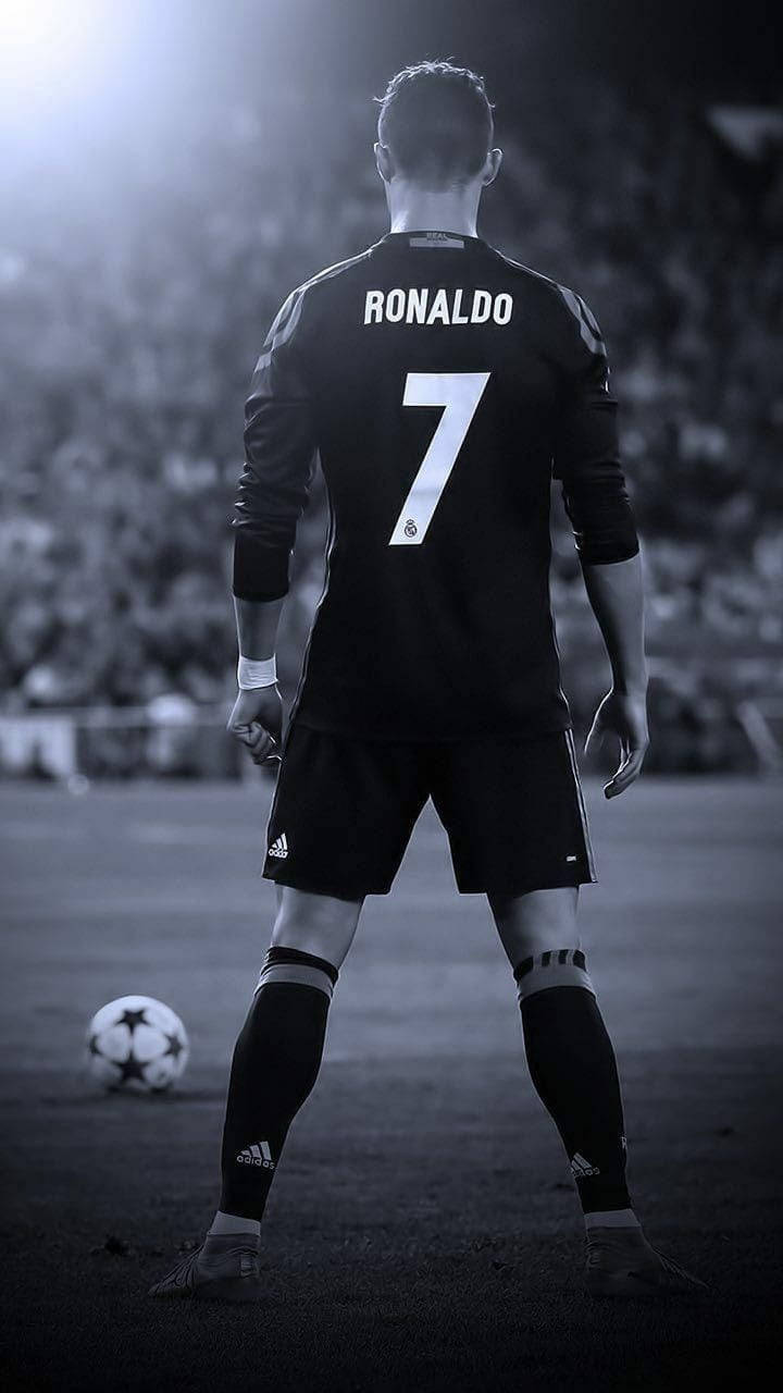 Cristiano Ronaldo en Escala de Grises Fútbol HD Fondos de pantalla