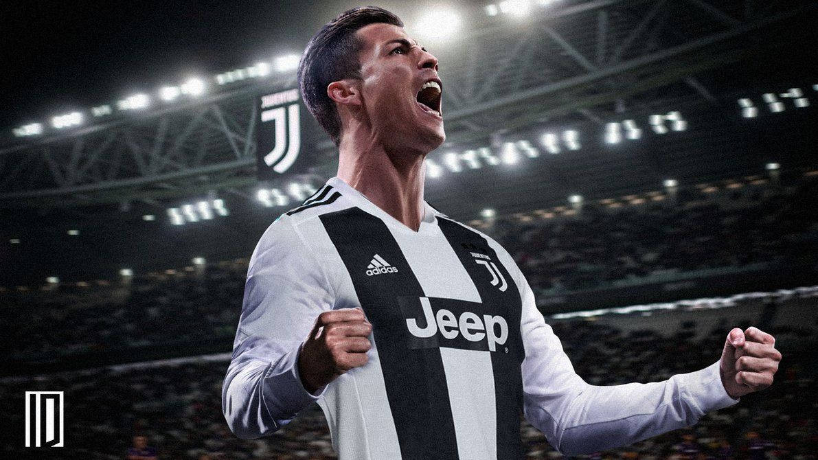 Fondo de pantalla de Cristiano Ronaldo celebrando una victoria.