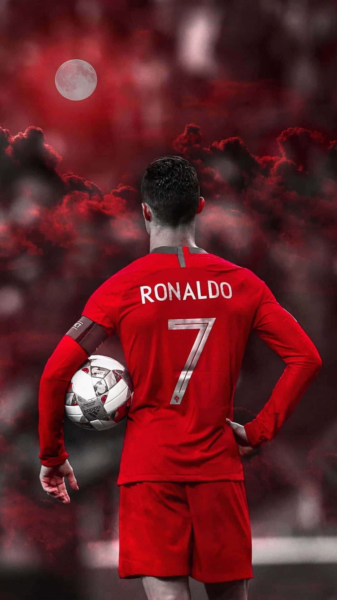 Cristiano Ronaldo en acción durante un partido Fondos de pantalla